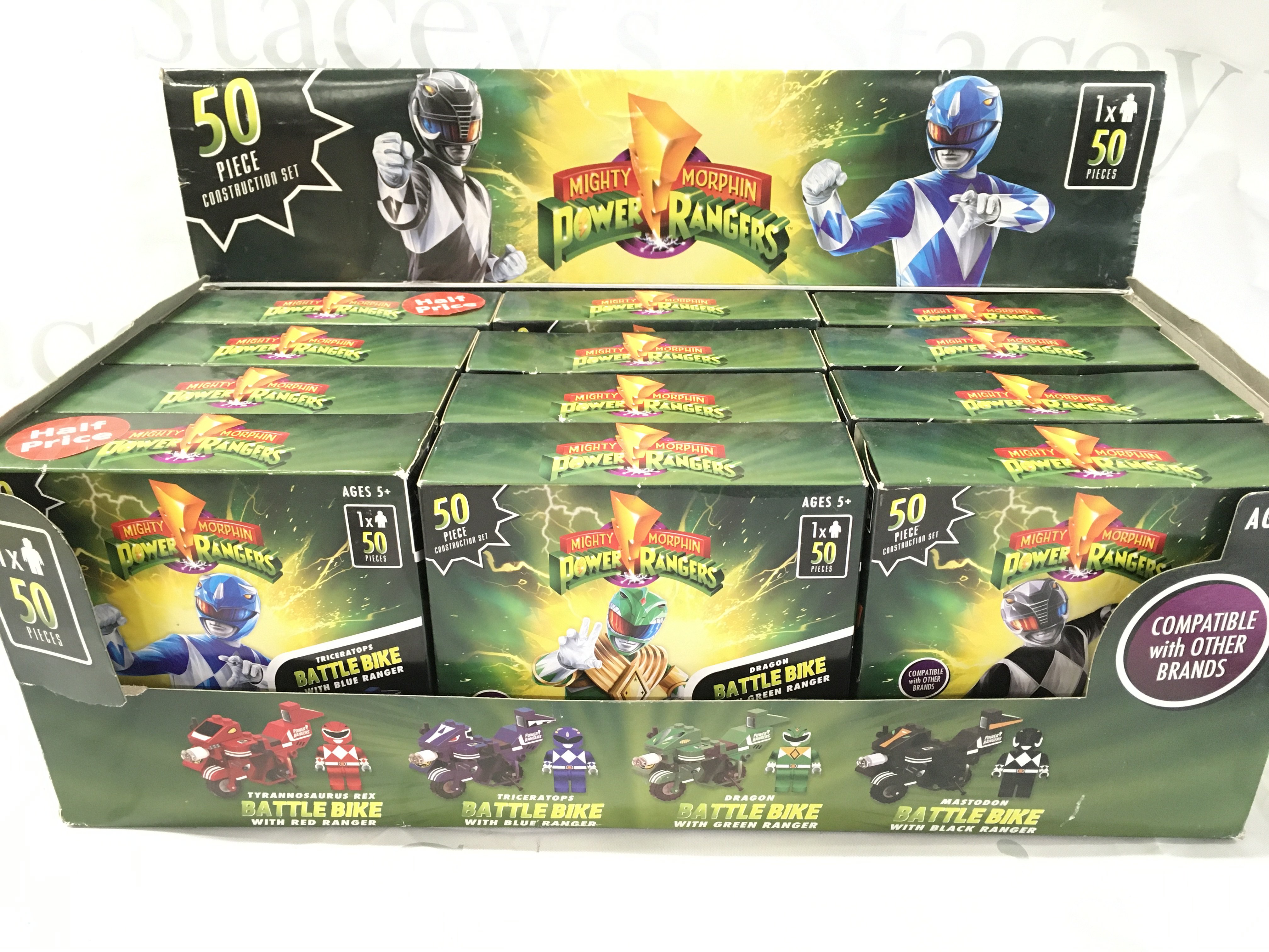 A Trade Box Containing Mighty Morphing Power Rangers Construction Sets. No Reserve.
