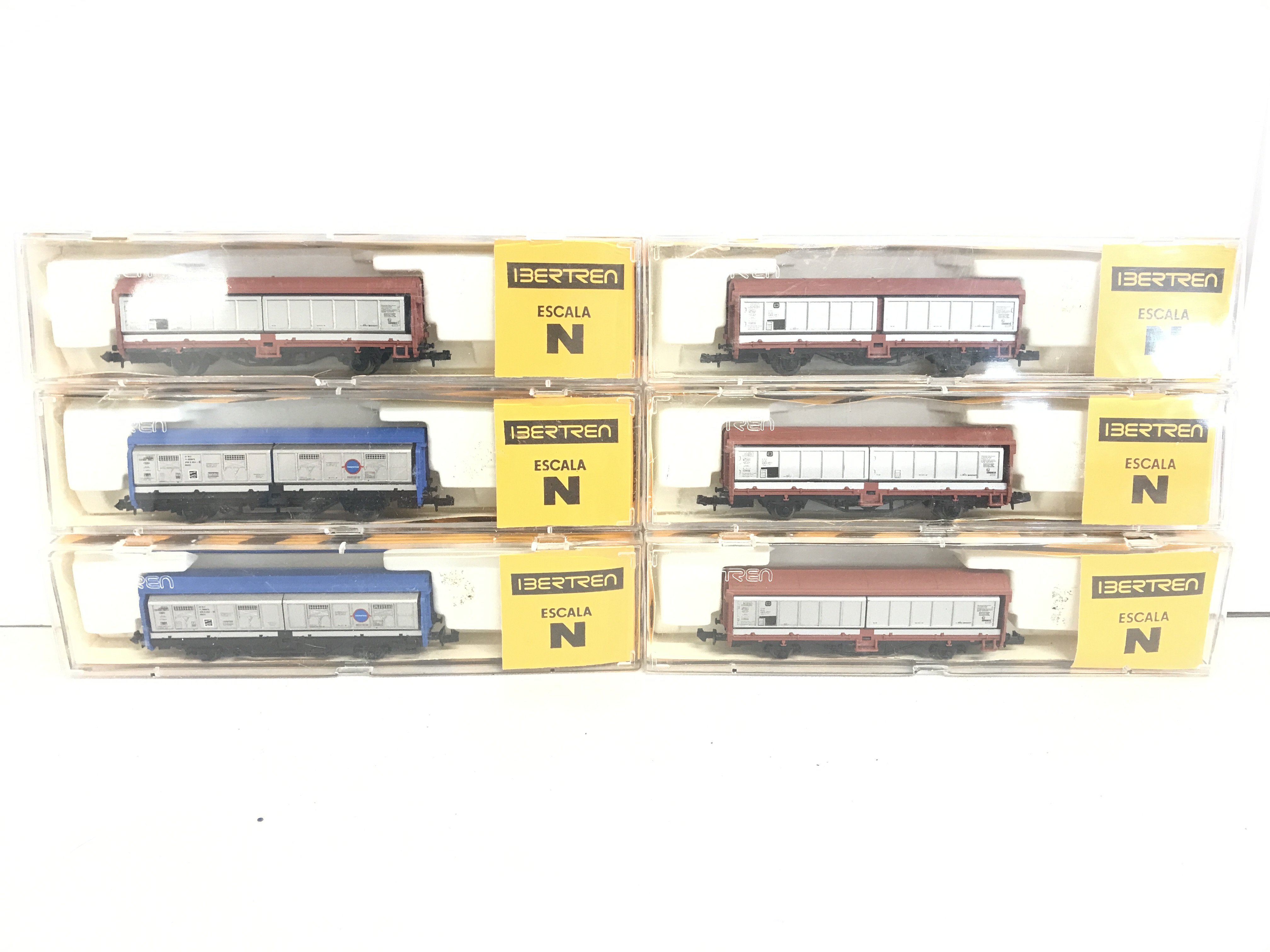 4 X Boxed N Gauge Ibertren Cargo Wagons #336 And 3 other Wagons #335.