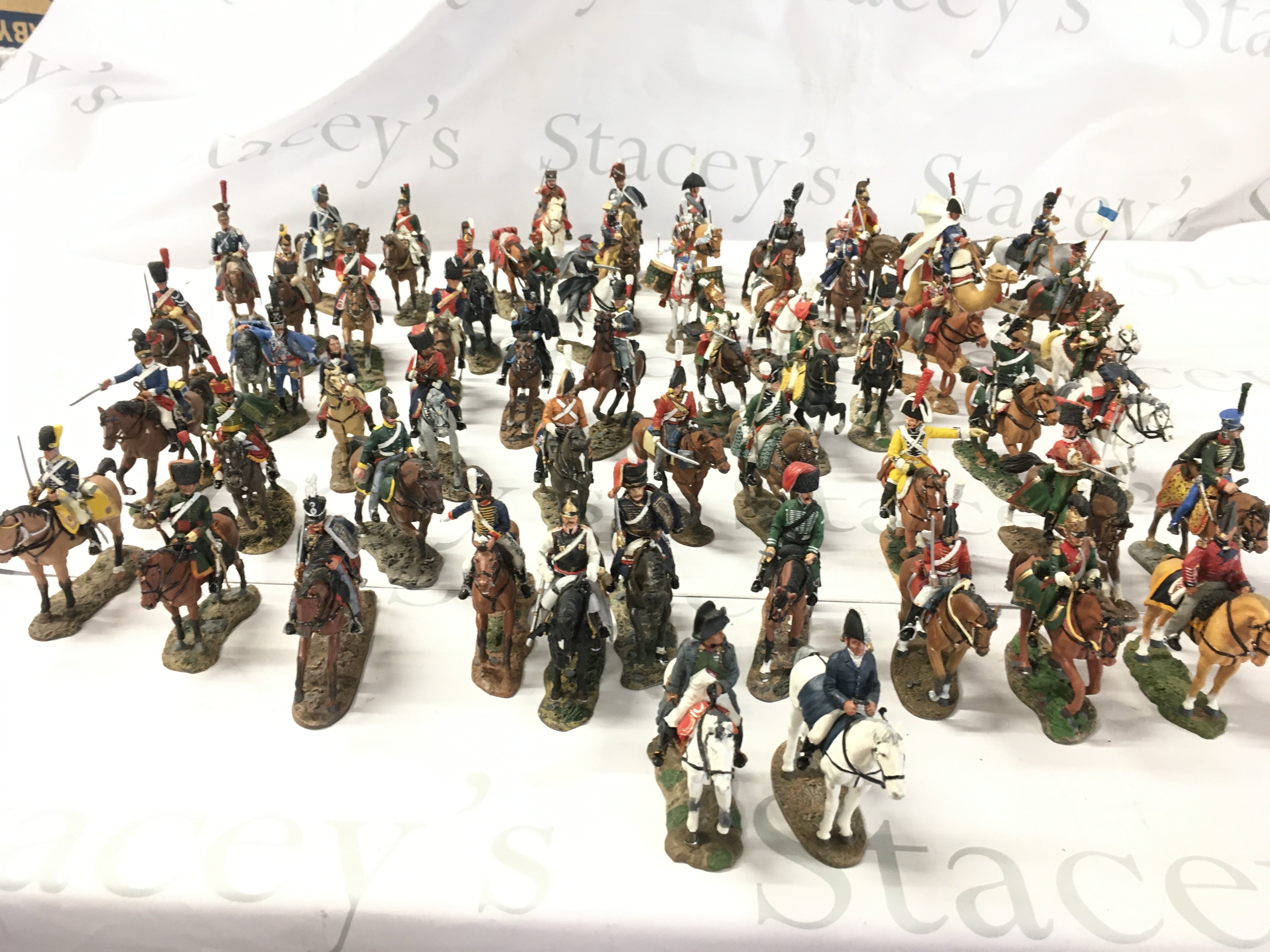 A collection in excess of 50 DelPrado metal mounted military figures including Napoleon and Wellington. No reserve