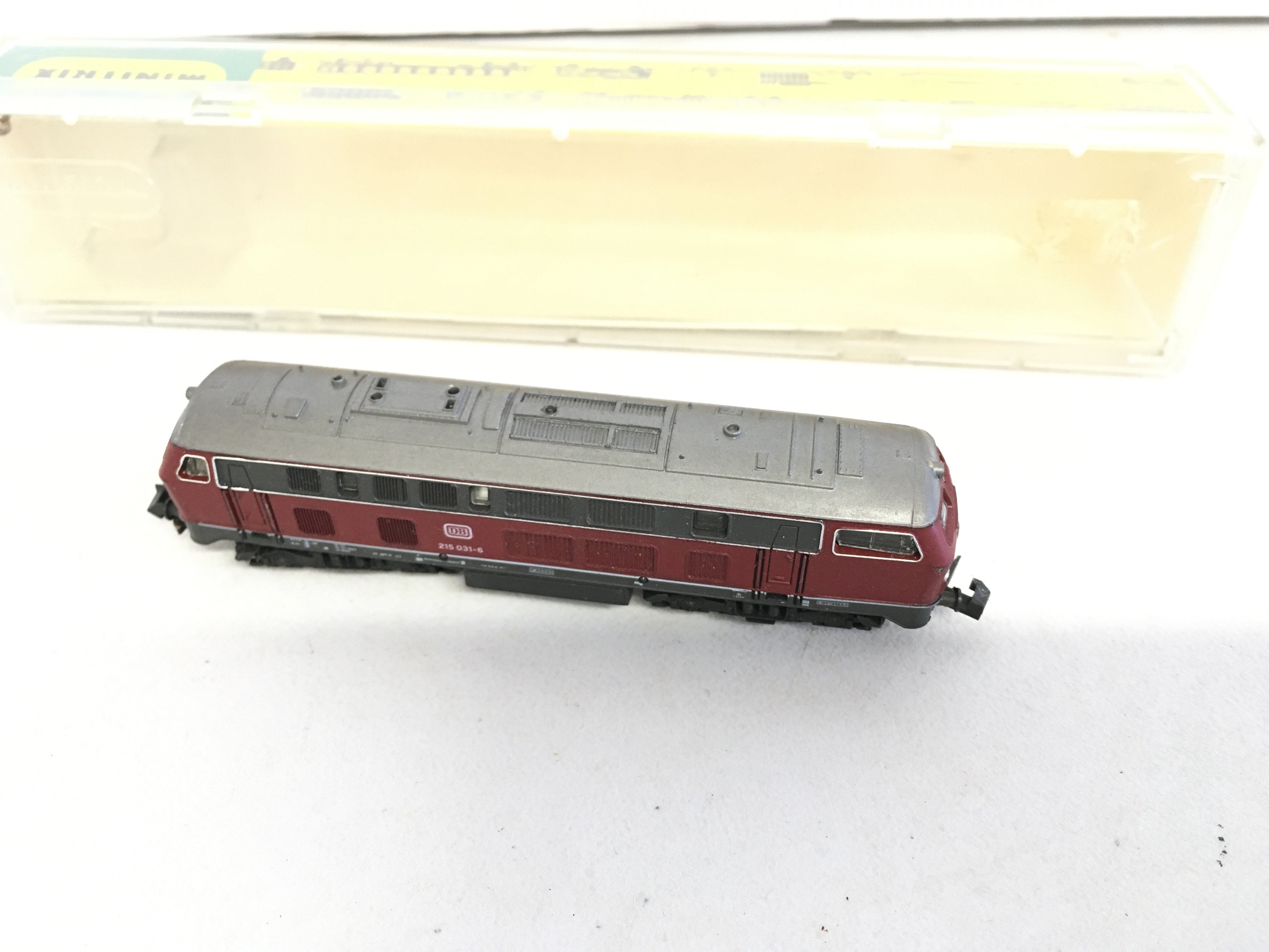 A Roco N Gauge Deutsche Bahn Class 215 Diesel Loco.