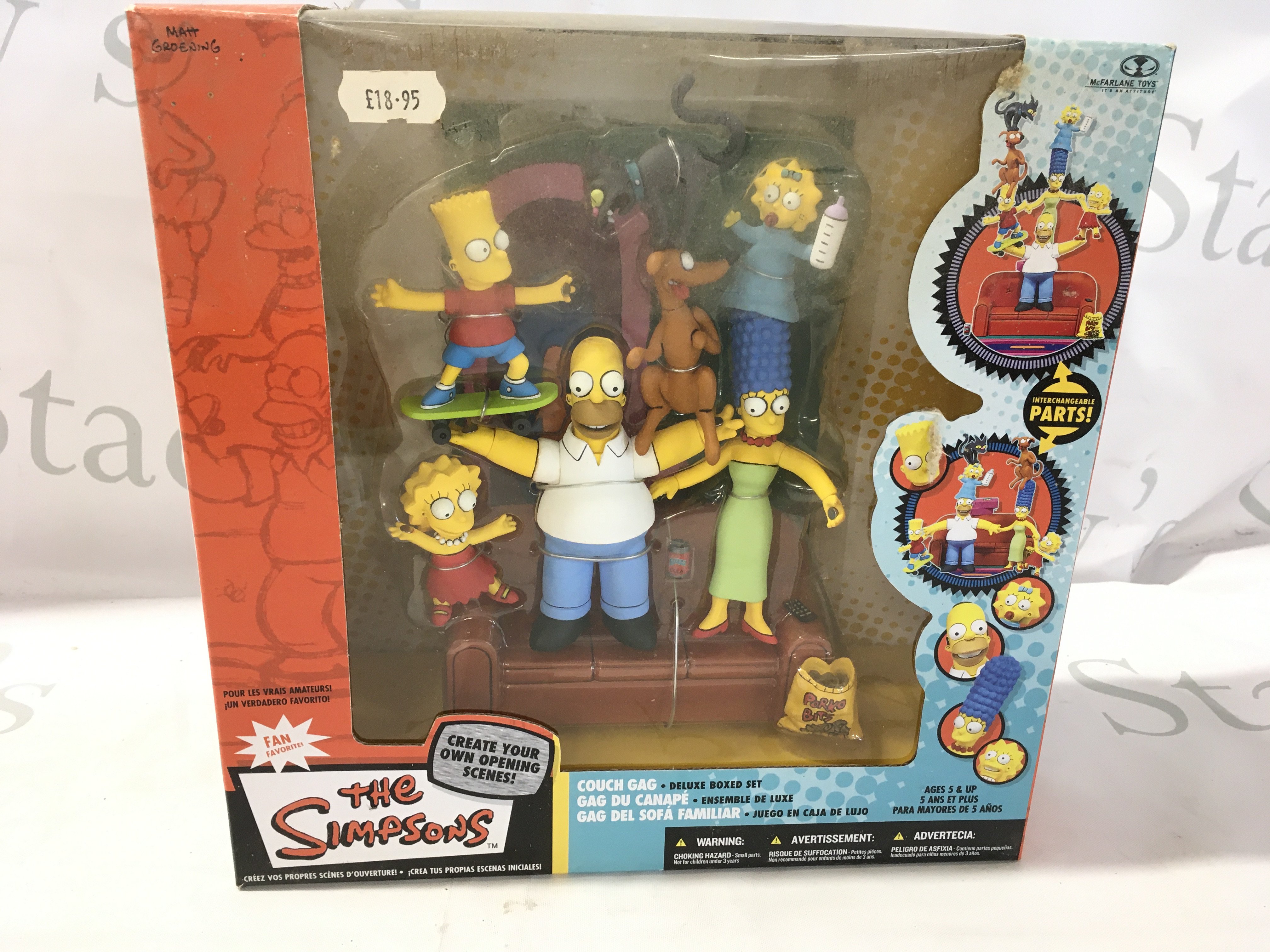 A sealed Sampson&rsquo;s Couch Gag Scene by McFarlane Toys. No reserve