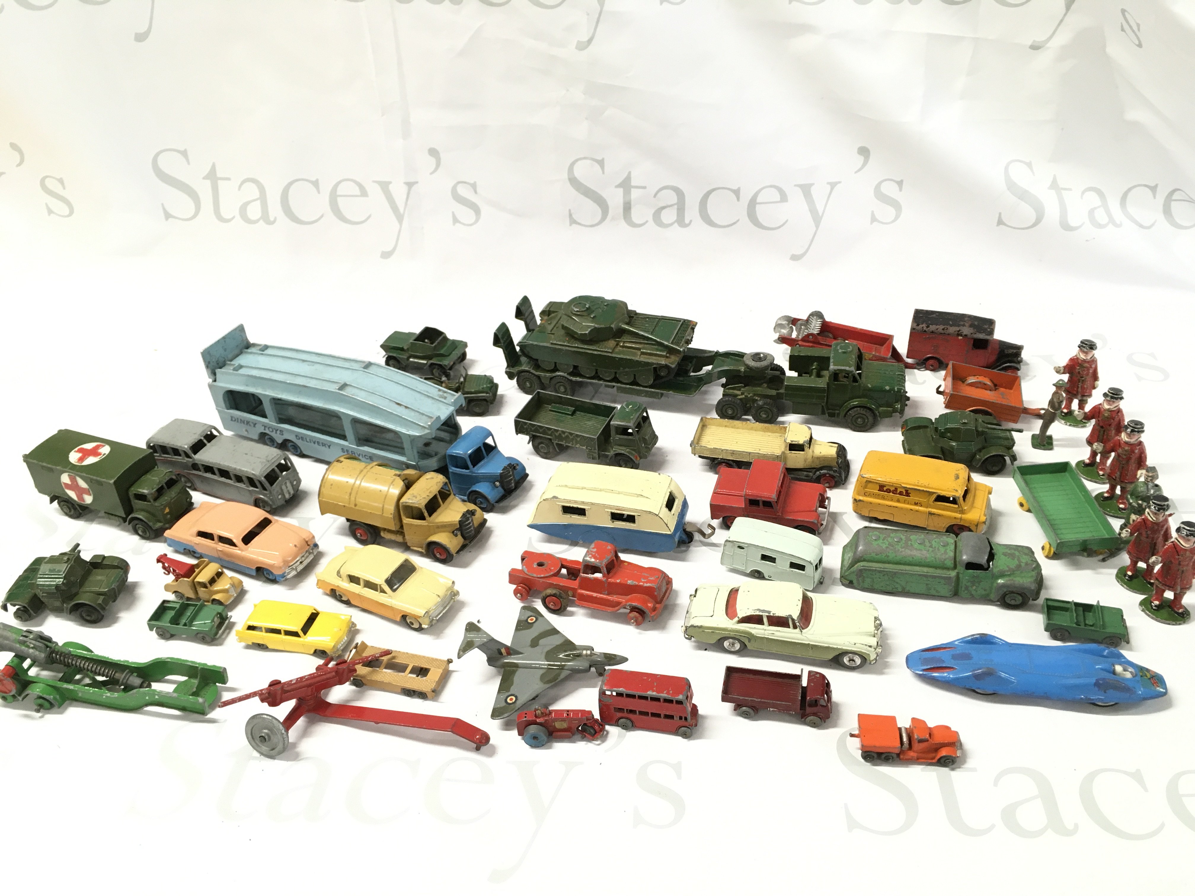 A Collection of Playworn Diecast. Including Dinky. Matchbox etc.