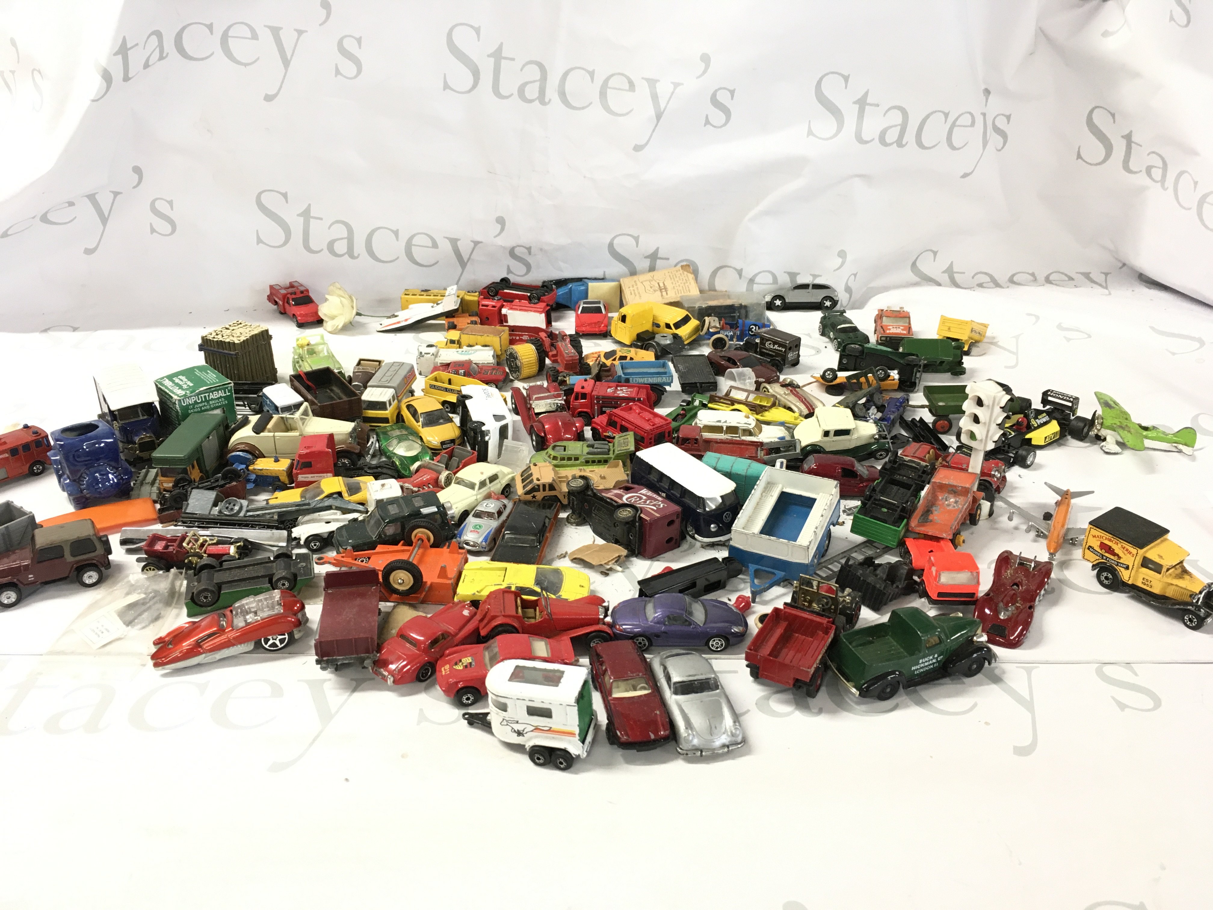 A collection of mainly Playworn diecast model vehicles by various manufacturers.