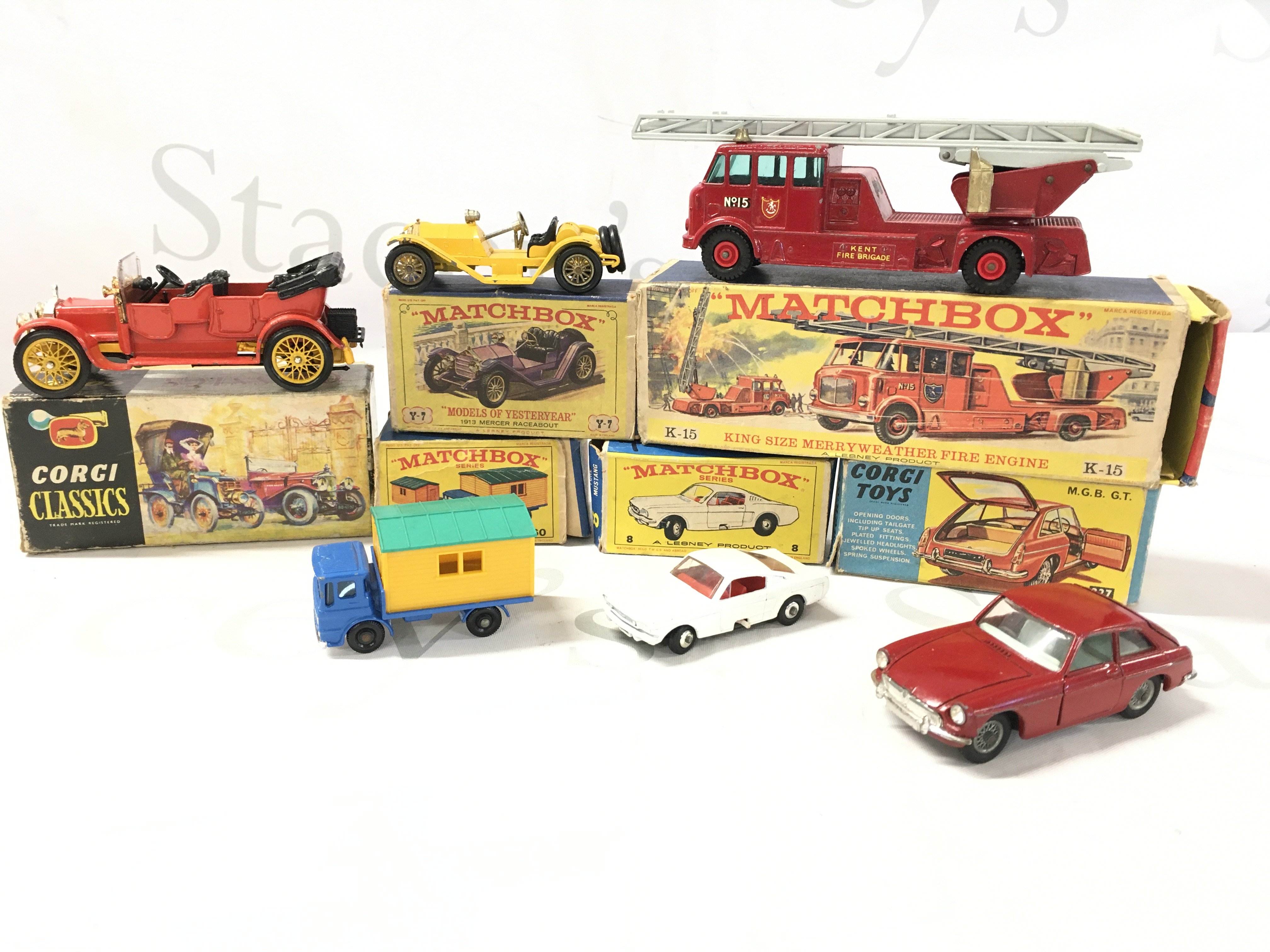 A Collection of Boxed Matchbox Vehicles And A Corgi M.G.B. G.T. No Reserve.