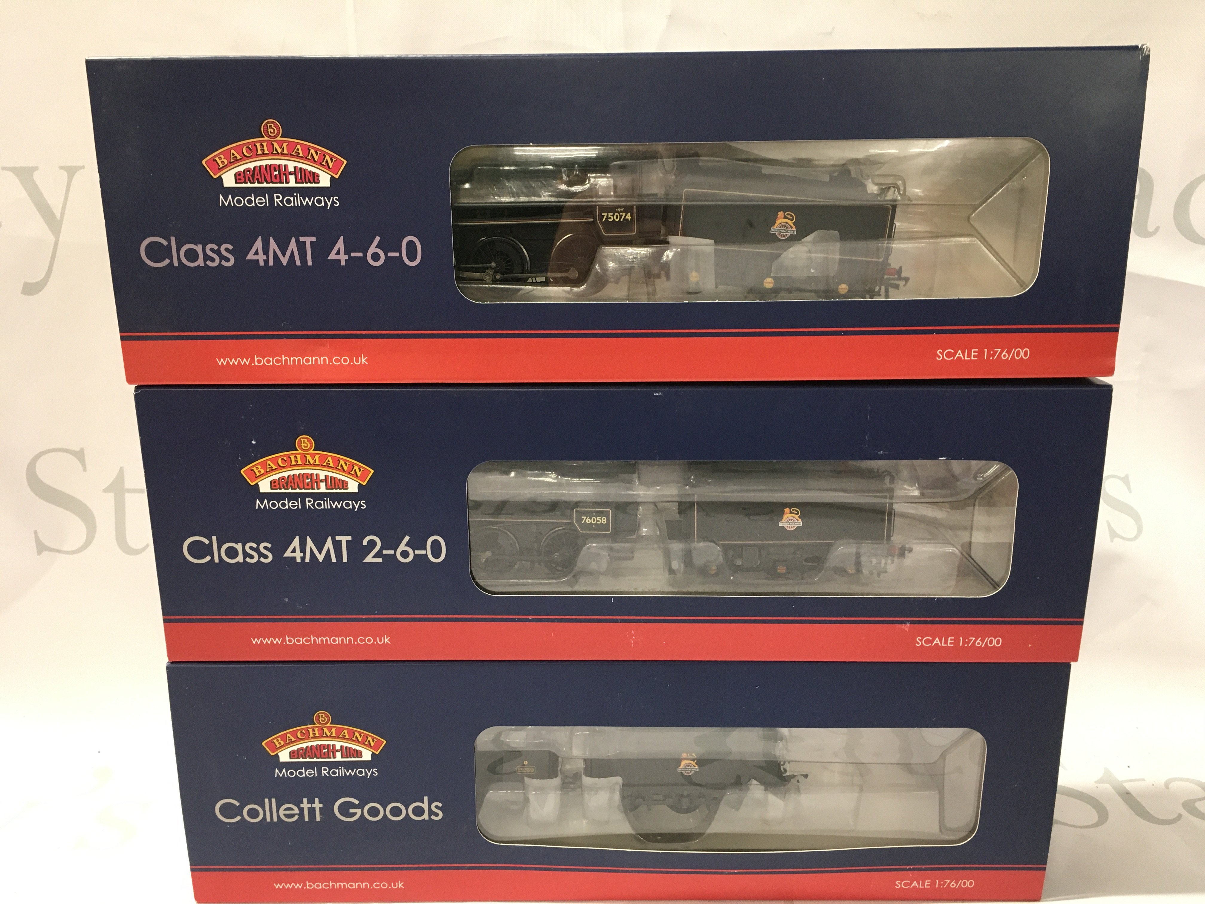 3 X Boxed Bachman 00 Gauge Locomotives. A Class 4MT 4-6-0 # 31-117DC. A Class 4MT 2-6-0 #32-954 And A Collect Goods #32-312. All DCC.