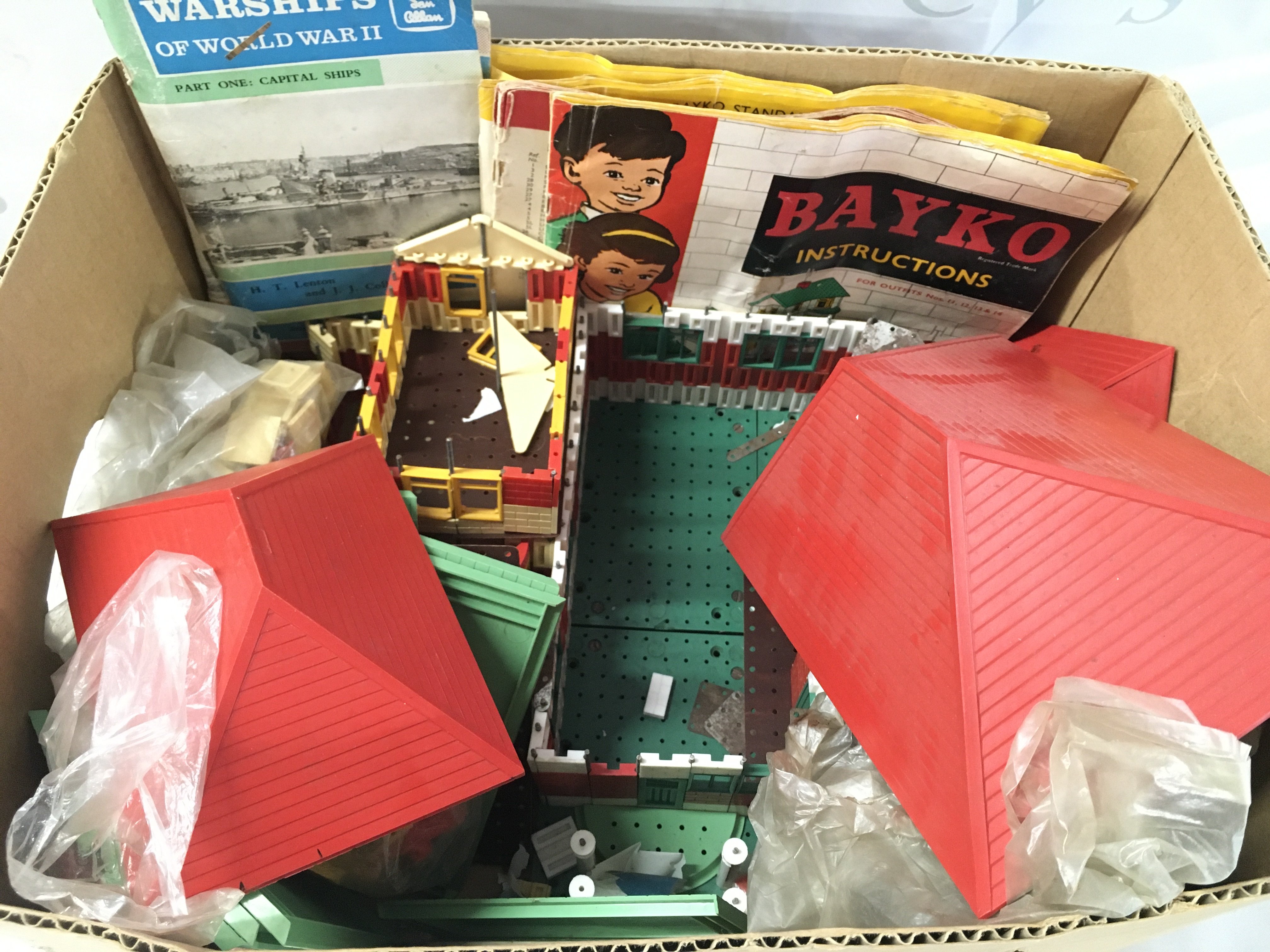 A Box Containing Loose Bayko. With Instructions.