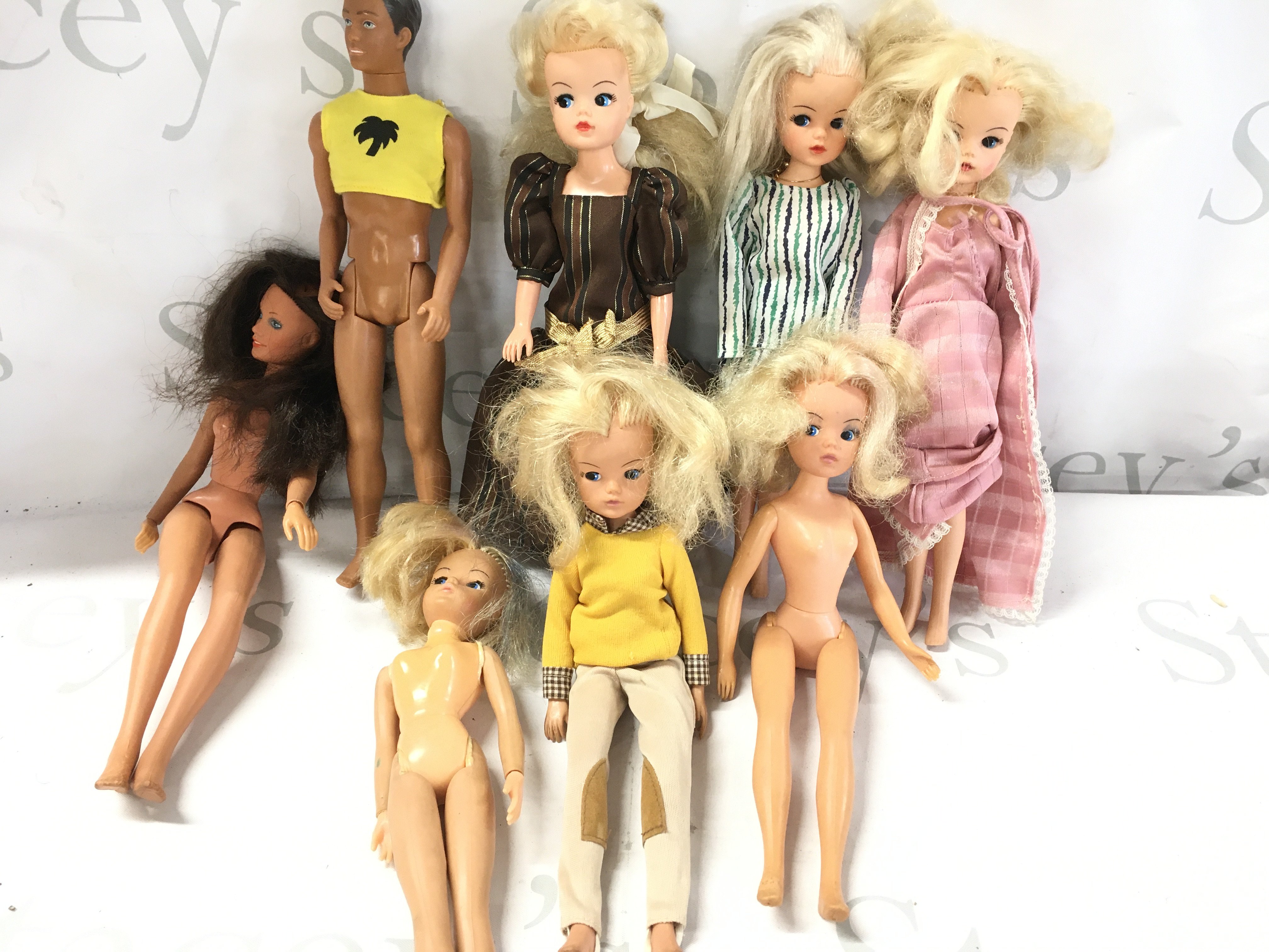 A Collection of Sindy Dolls. All Playworn.