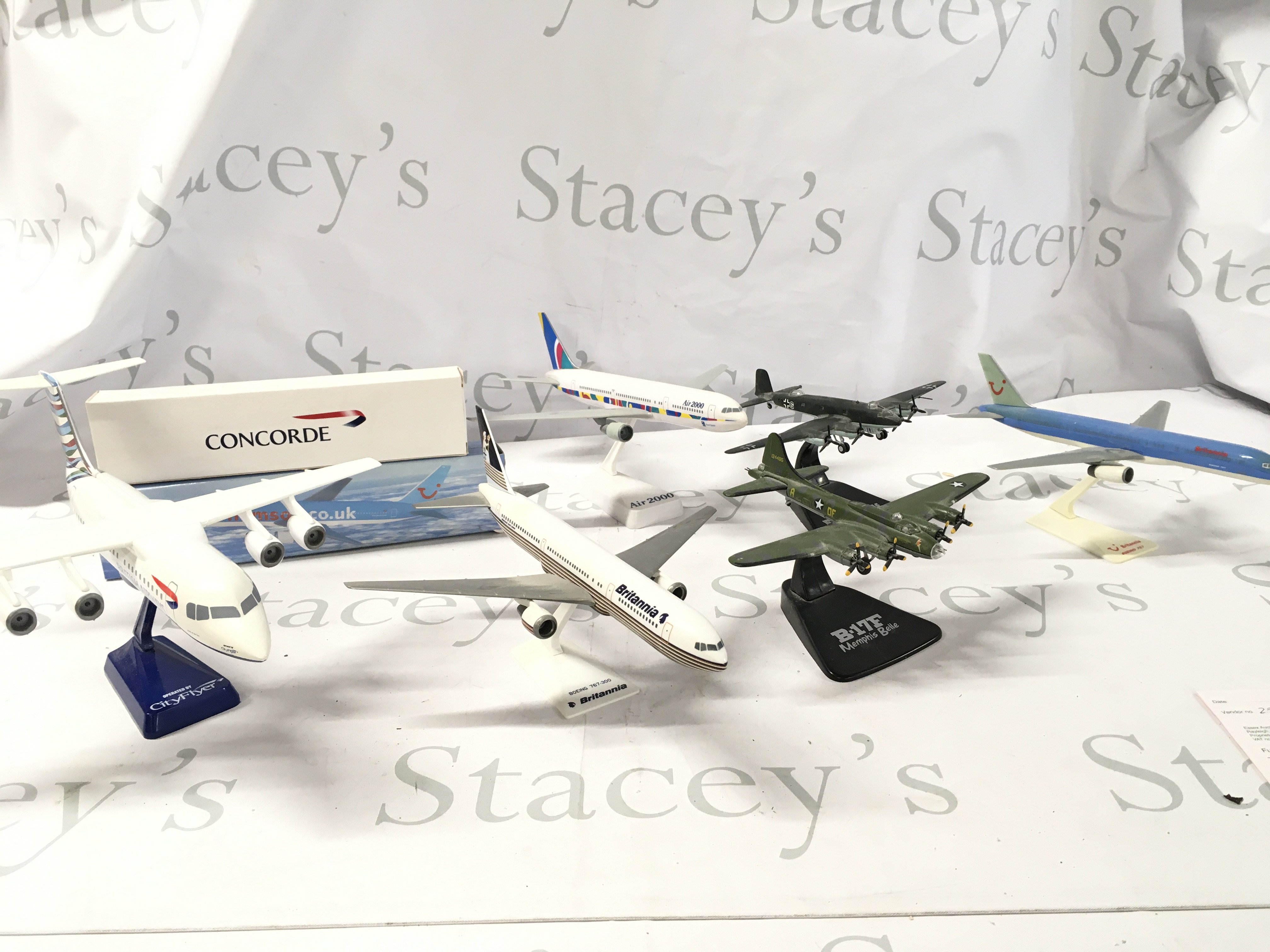 A Box Containing Plastic And Diecast Model Aircraft. No Reserve.