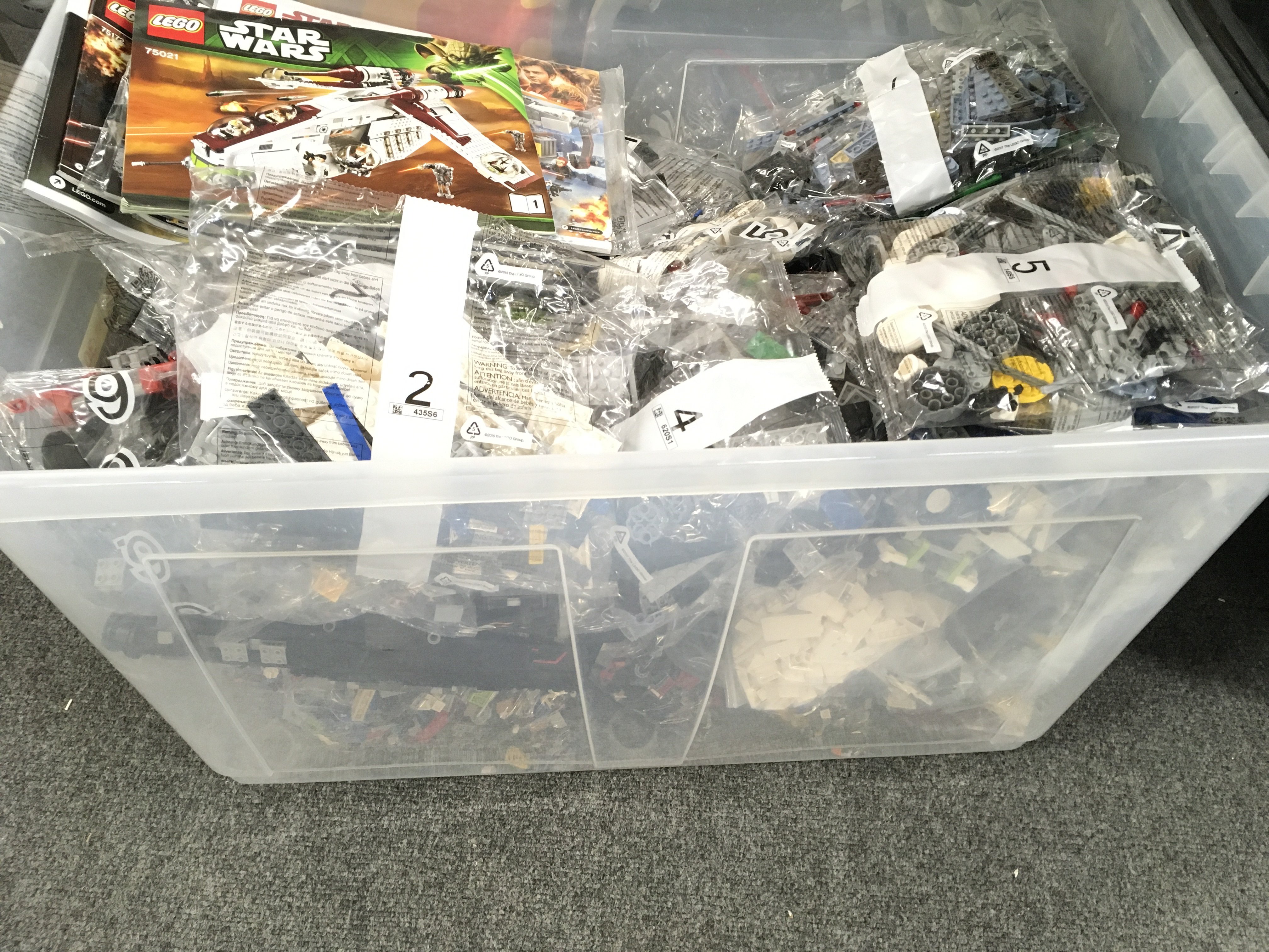 A Large Box Containing Star Wars Lego And Other Lego. No Reserve. This lot Cannot Be Posted.