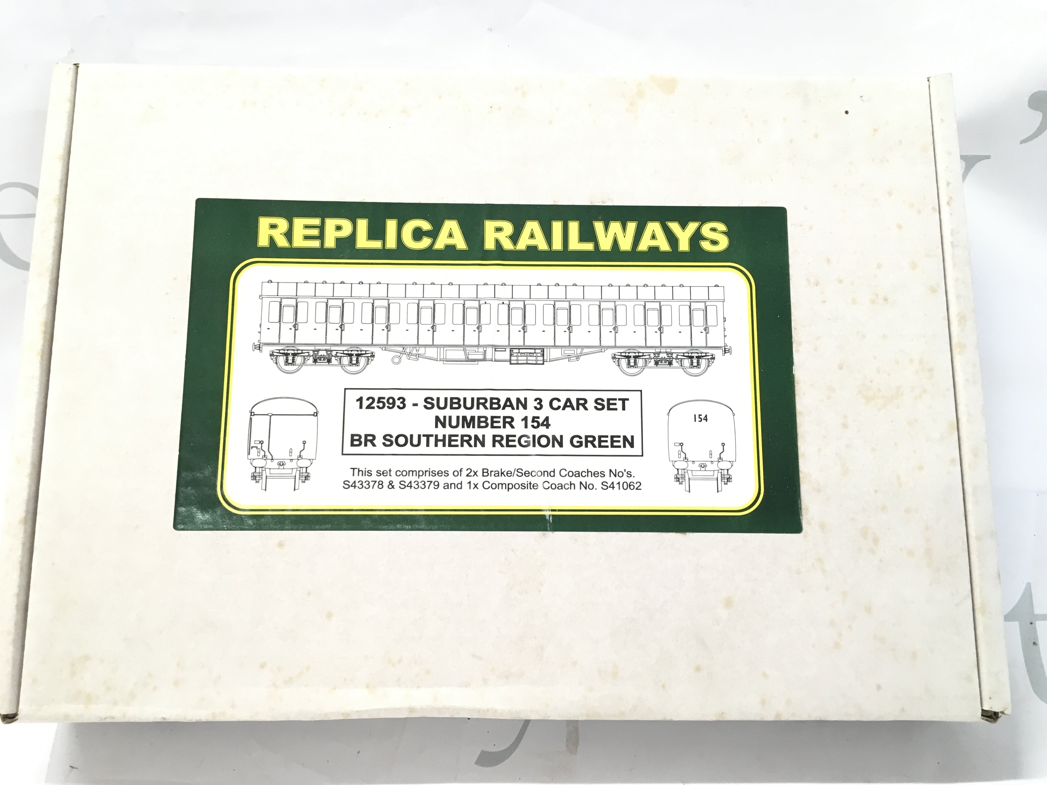 A Boxed 00 Gauge Replica Railways Suburban 3 Car Set Number 154.
