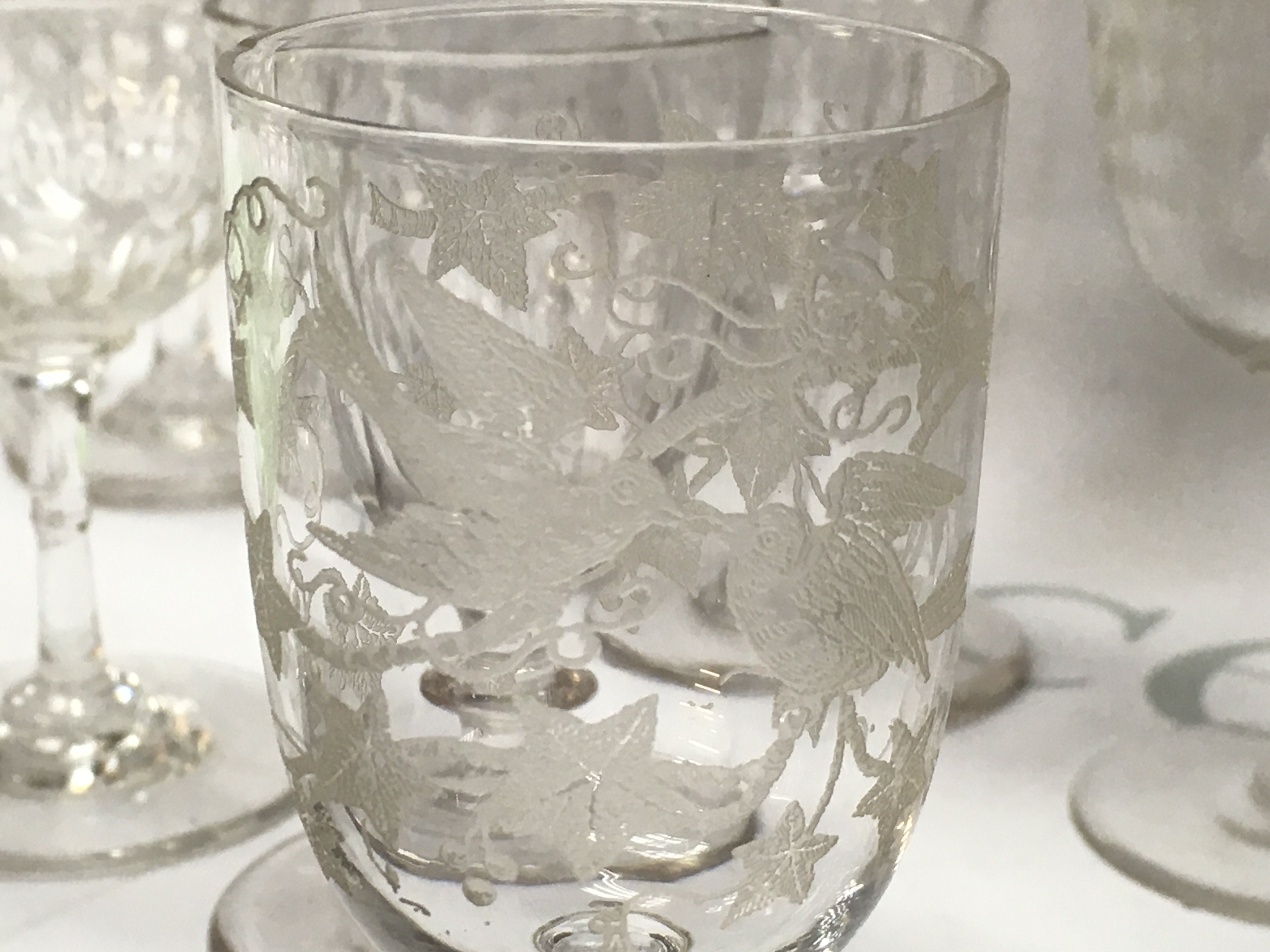 A collection of 19th century and later drinking glasses. Some small chips, This lot cannot be posted NO RESERVE