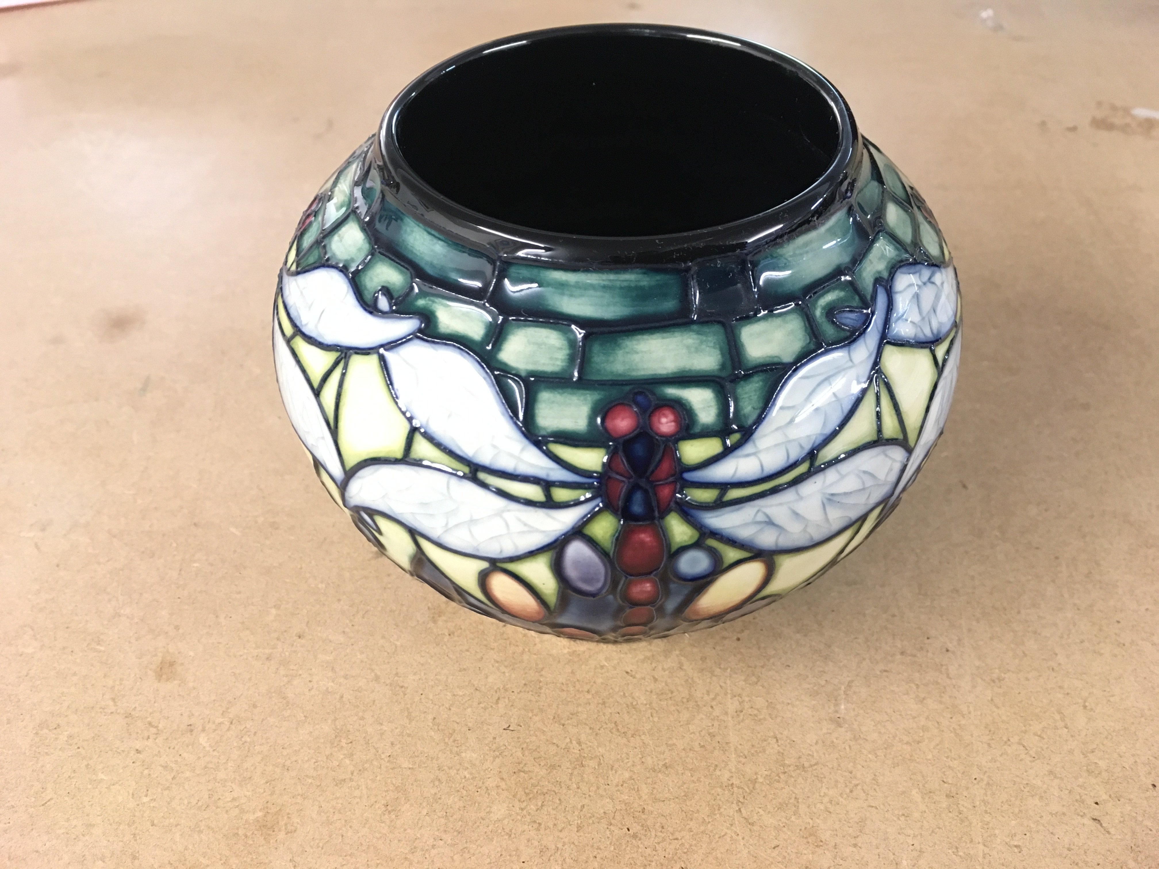 A Moorcroft Favrile vase designed by Nicola Staney 2000. Good condition approximately 11cm tall
