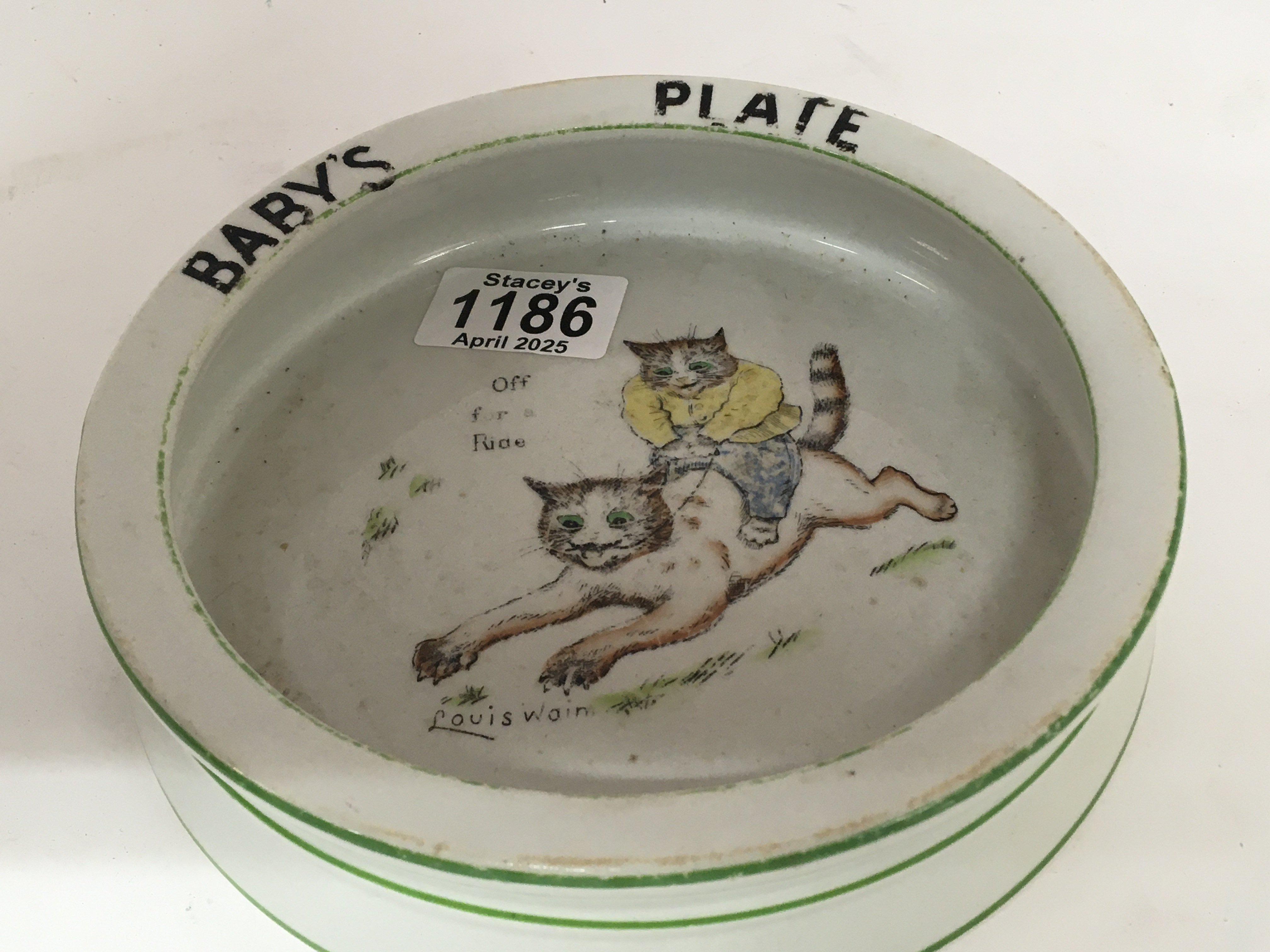 A Louis Wain baby plate.