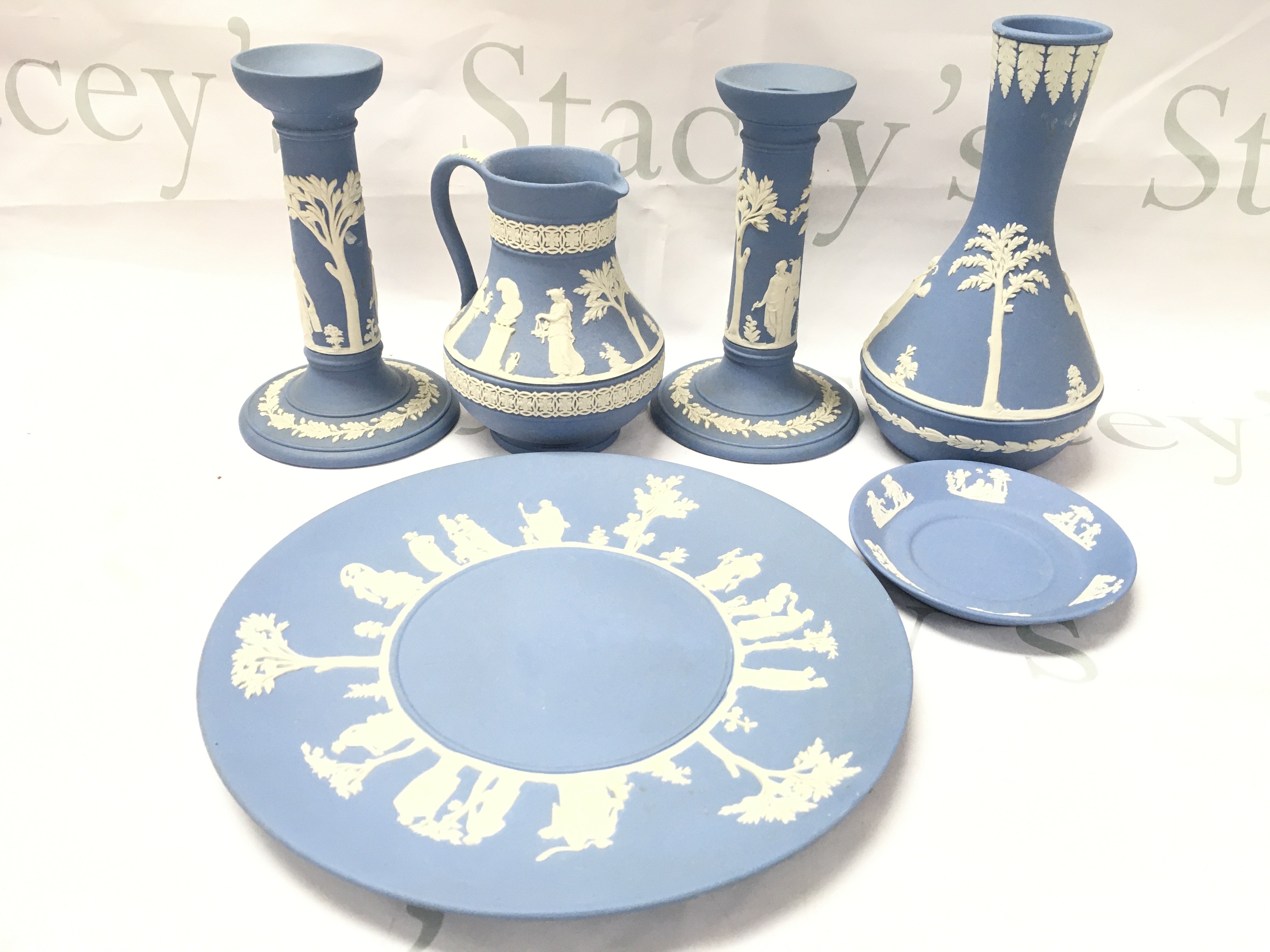 A Small Collection of Wedgwood Jasperware. (6).
