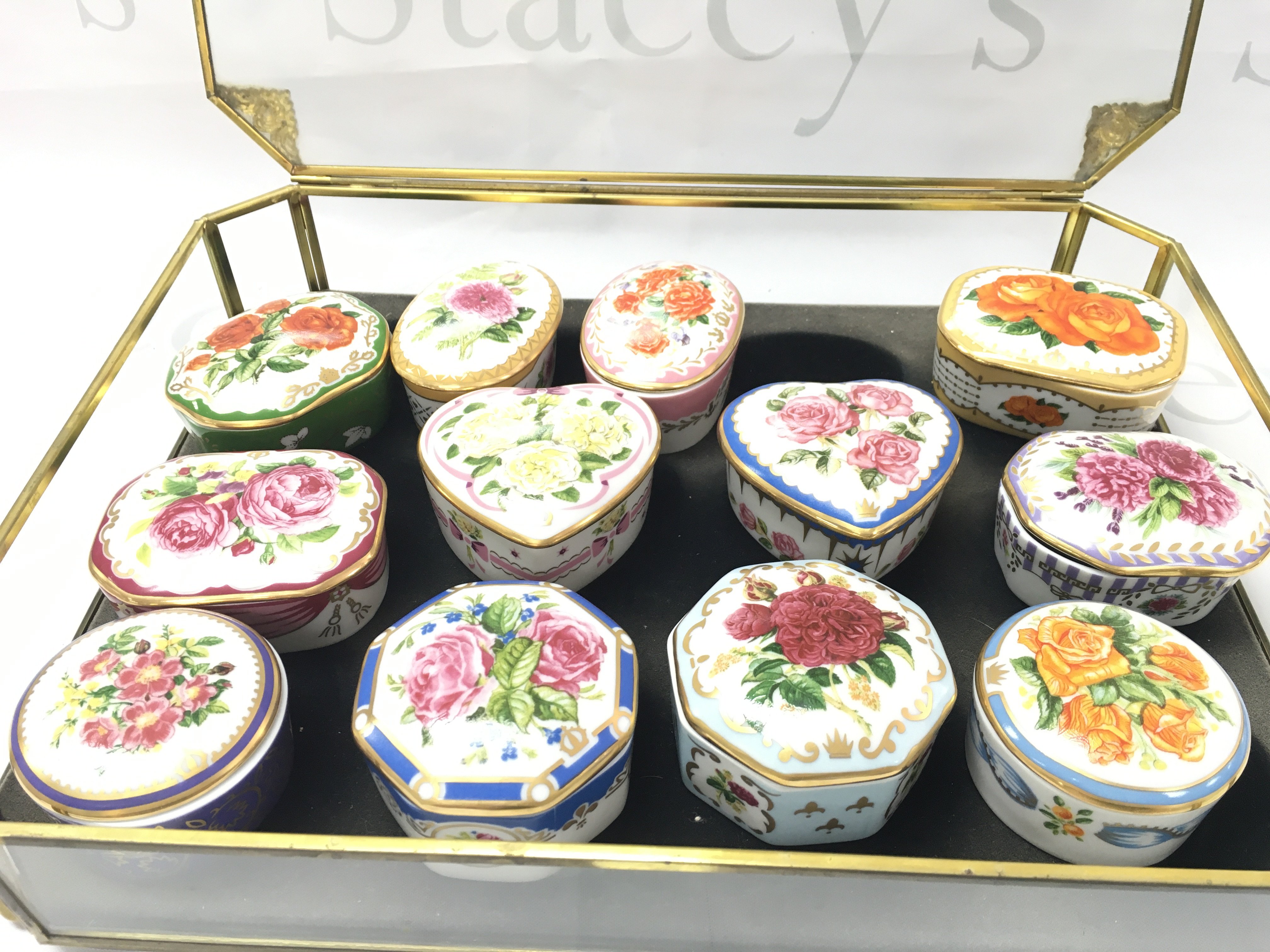 A Collection of Ceramic Musical Boxes.