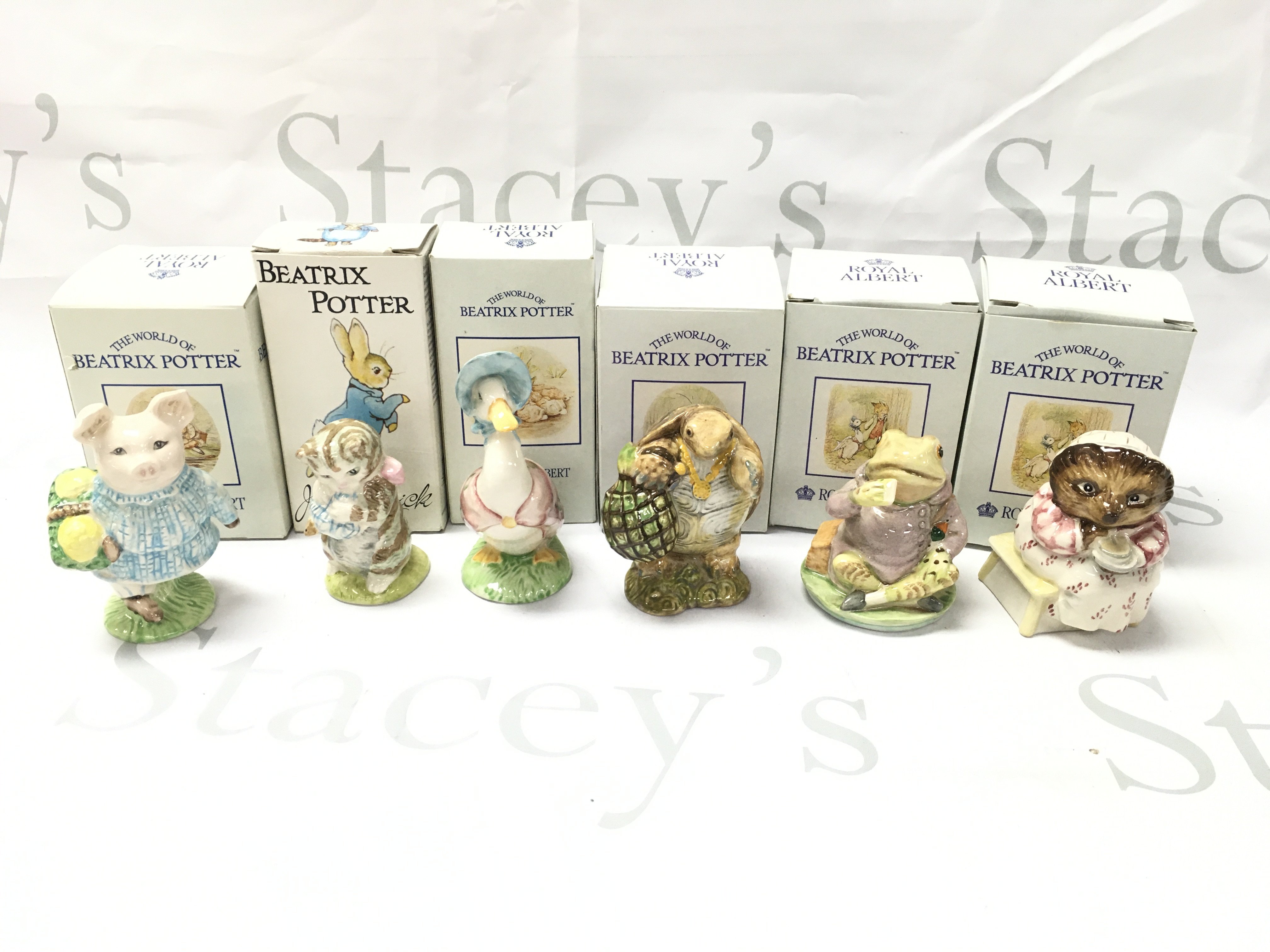 A Small Collection of Mostly Beatrix Potter Royal Albert Figures.(6).