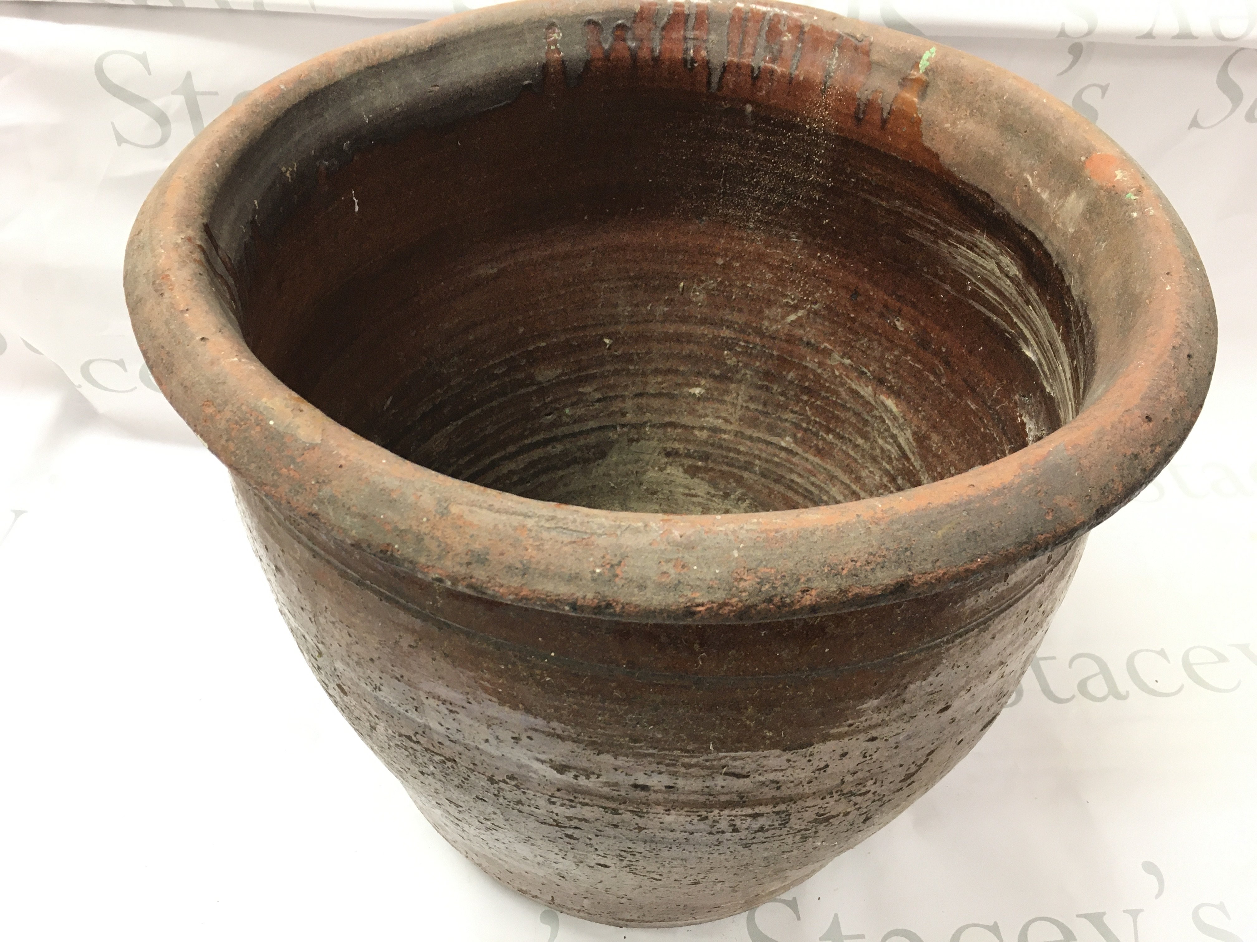 WITHDRAWN - A Clay Pottery Plant Pot. Approx Height 40CM X 43CM. This Cannot Be Posted.