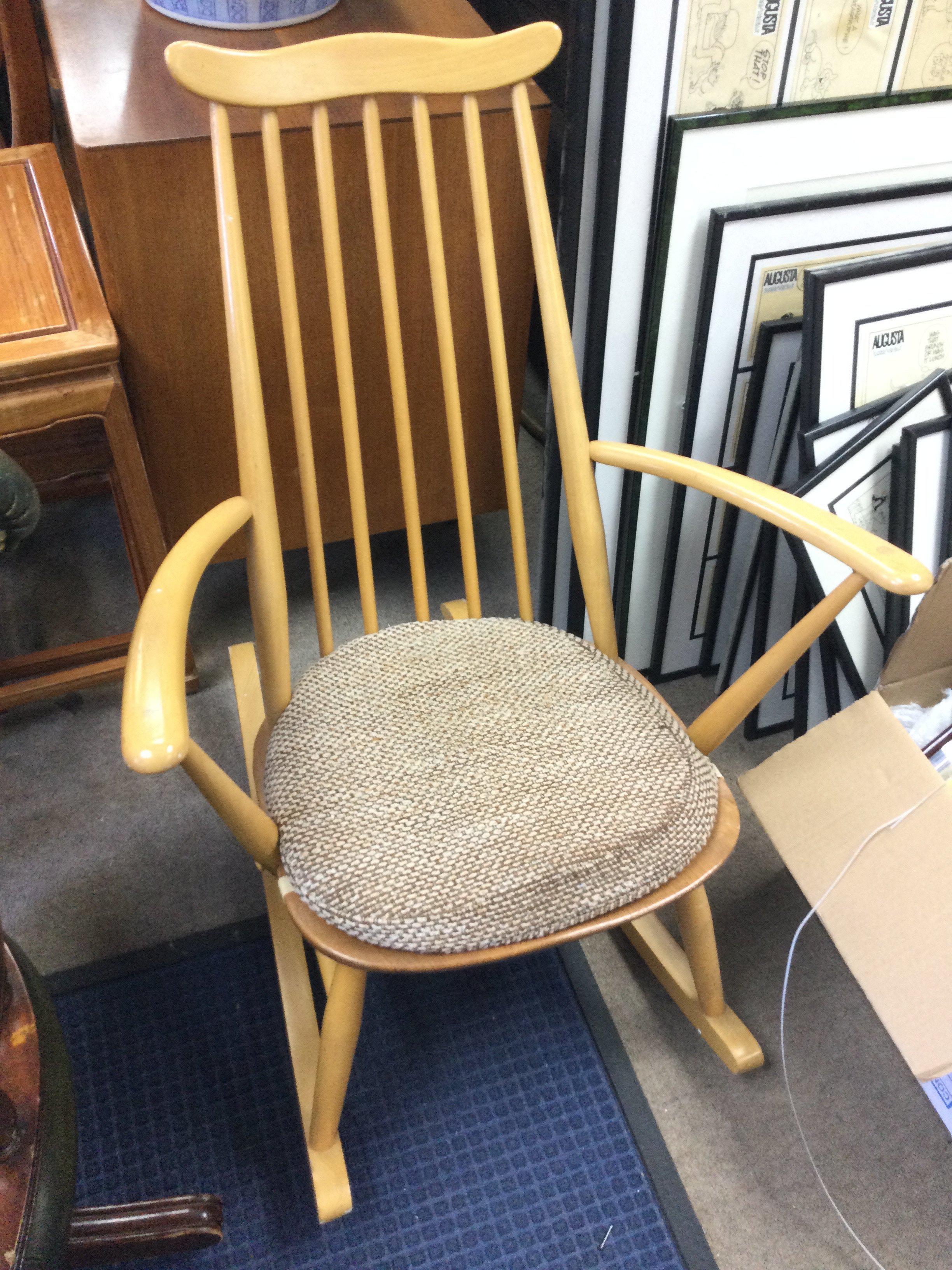 A mid 20th century design Ercol rocking chair , dimensions 69x61x84cm