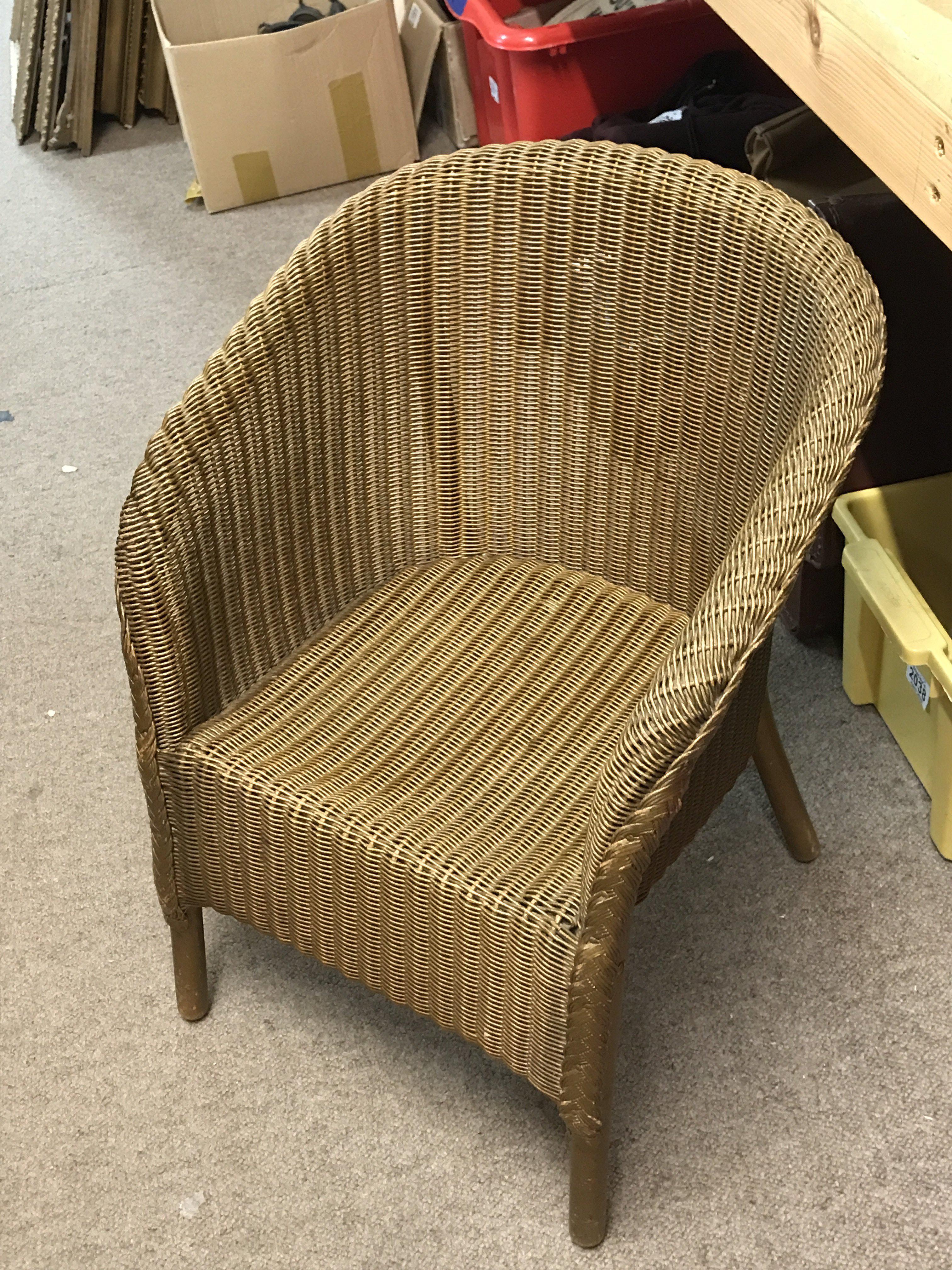 A Lloyd Loom childrens chair , 50cm tall 40cm wide