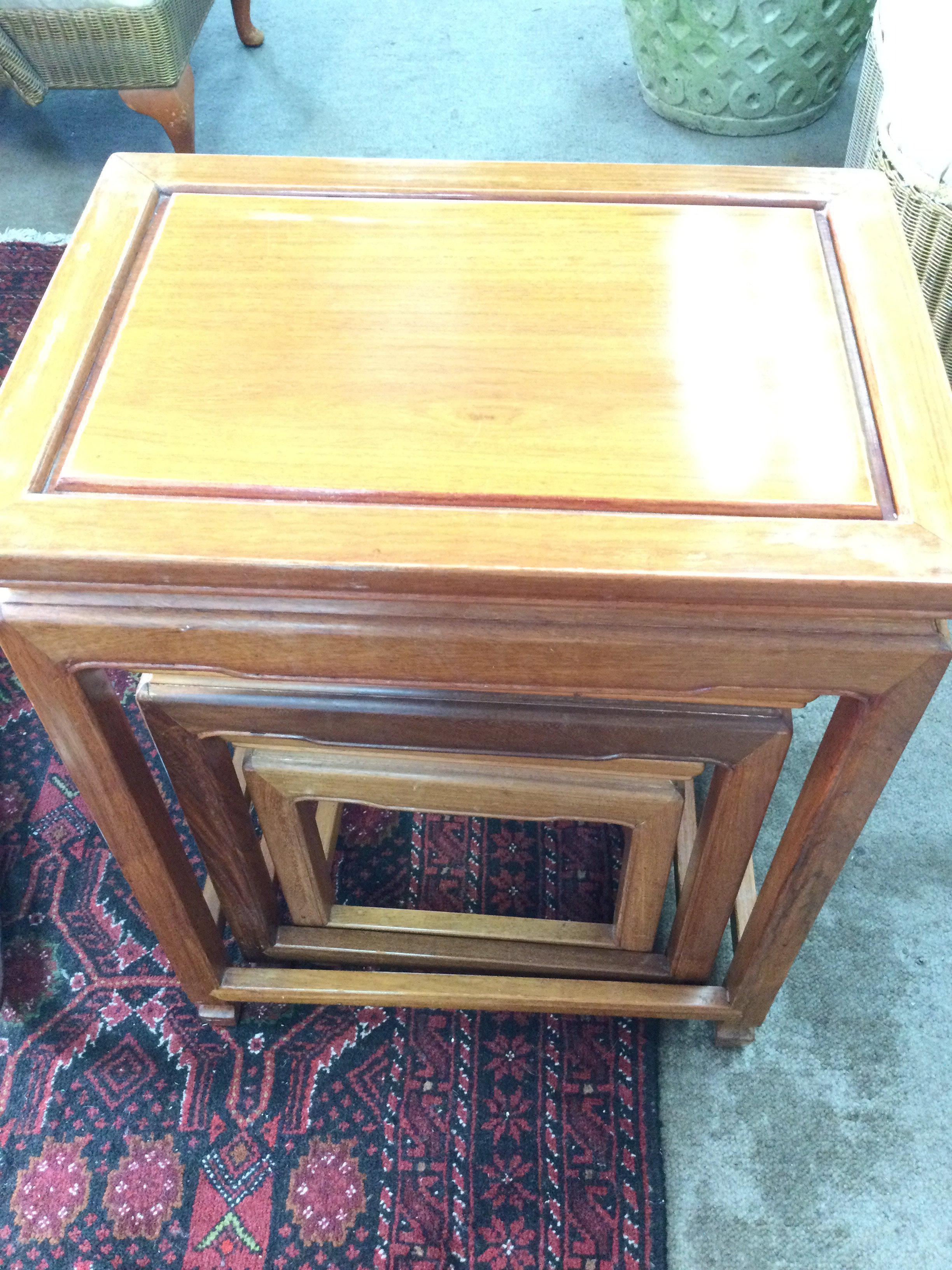 A Nest Of Tables. Approx Height 56CM.