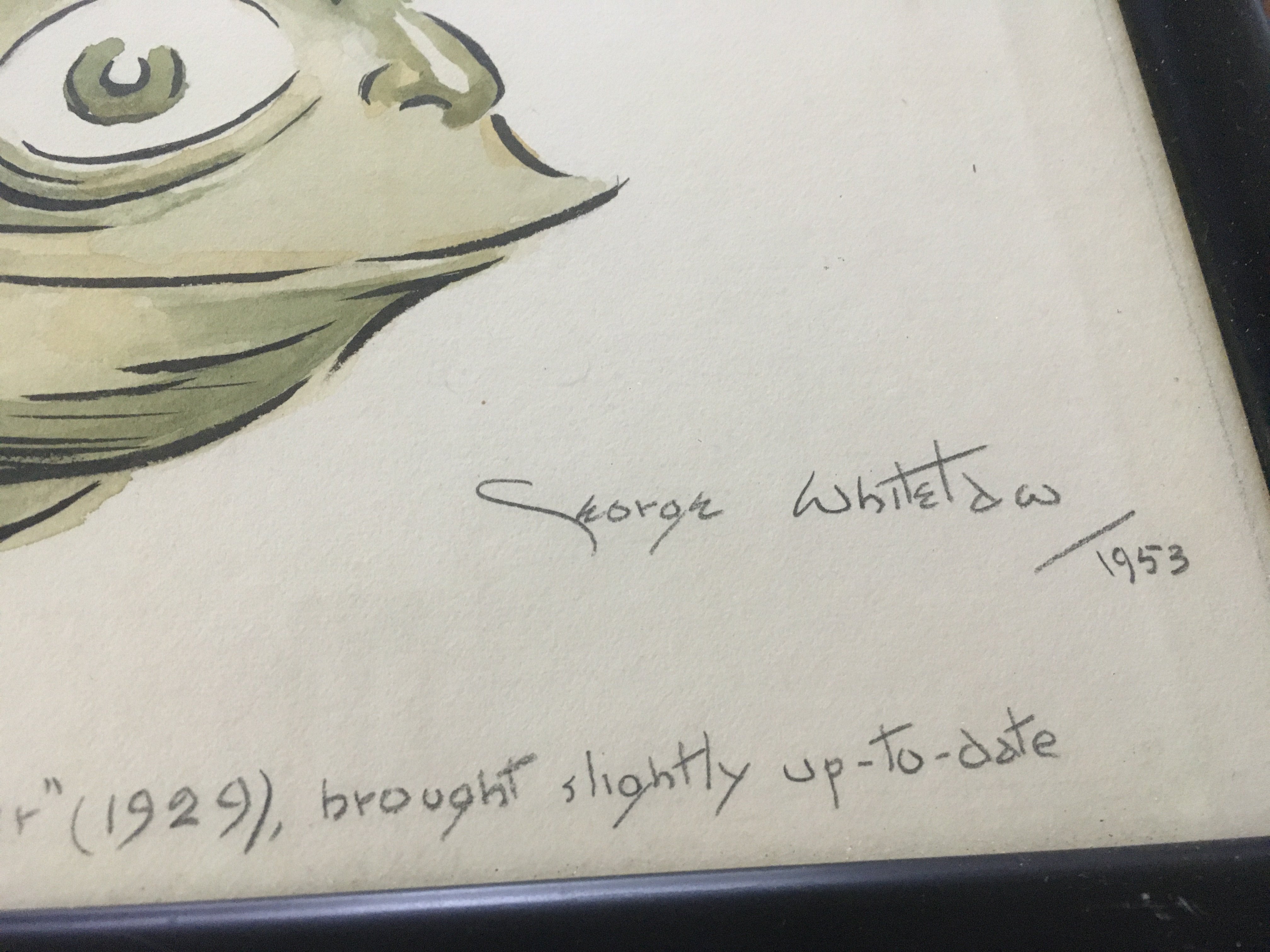 A framed George Whitelaw watercolour entitled The COD or Henson dated 1953 , 30 x 40 cm .