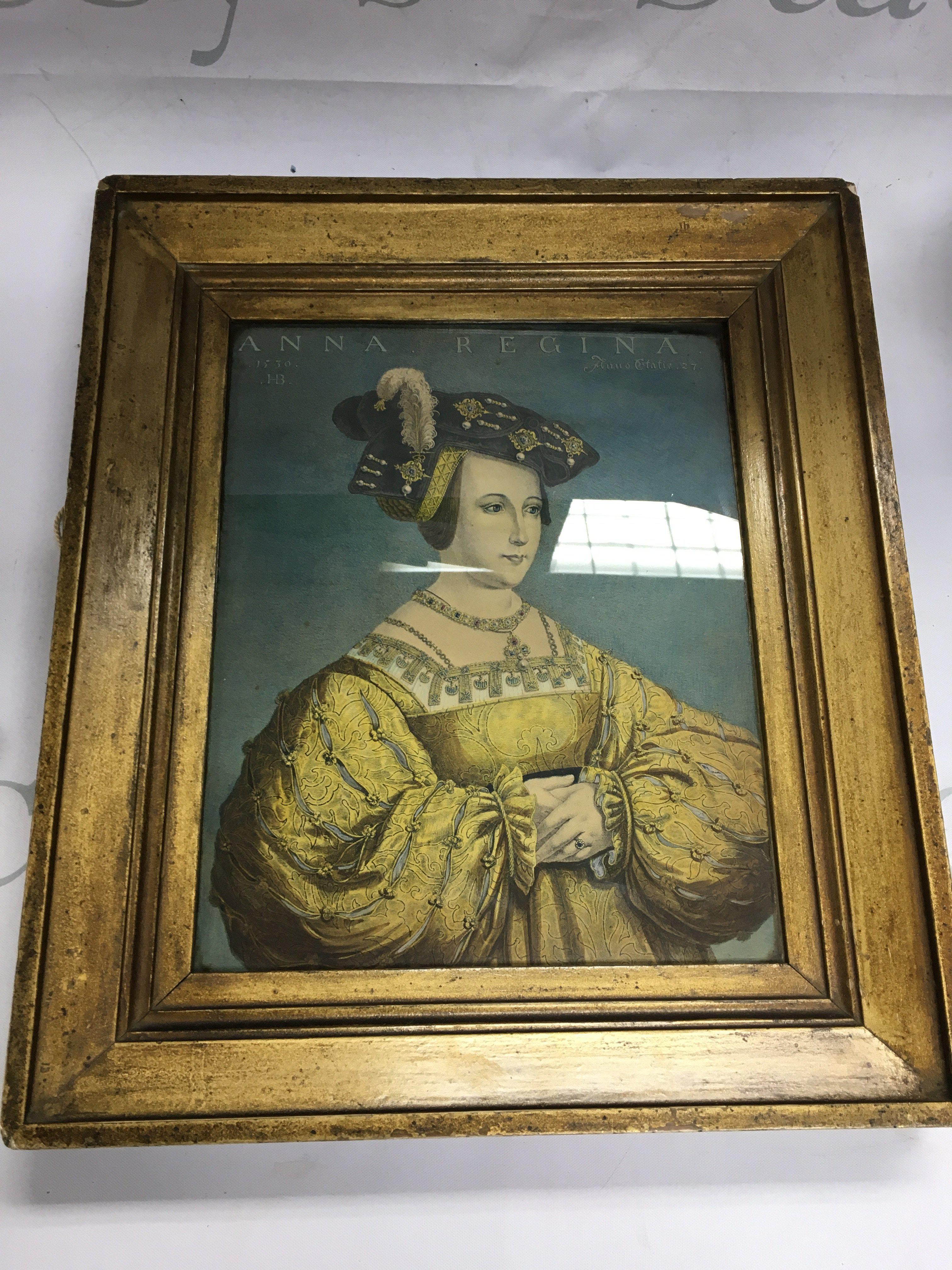 A 19 century antique Anne Boleyn print.