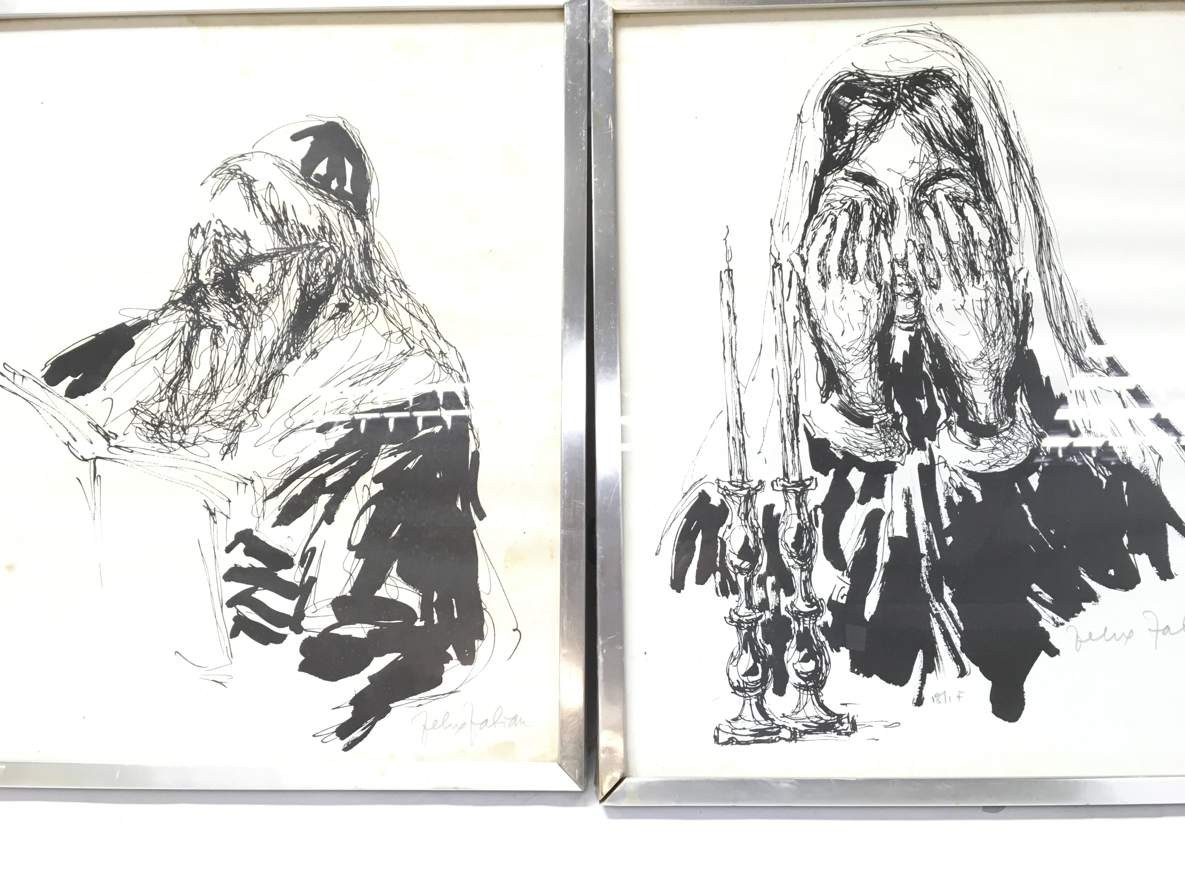 3 Signed And Framed Lithograph Prints by Felix Fabian. Approx Size 38CM X 45CM. (3).