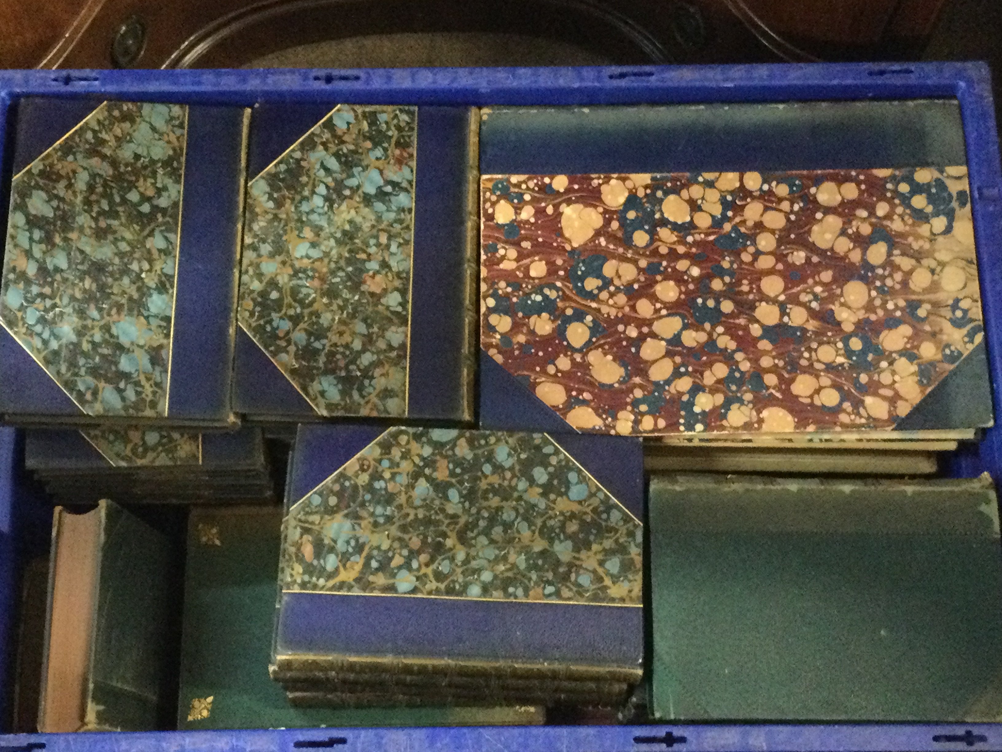 A collection of vintage books including Carlyles works, Handley Cross, The Compleat Angler, British Birds etc. postage category Cx2