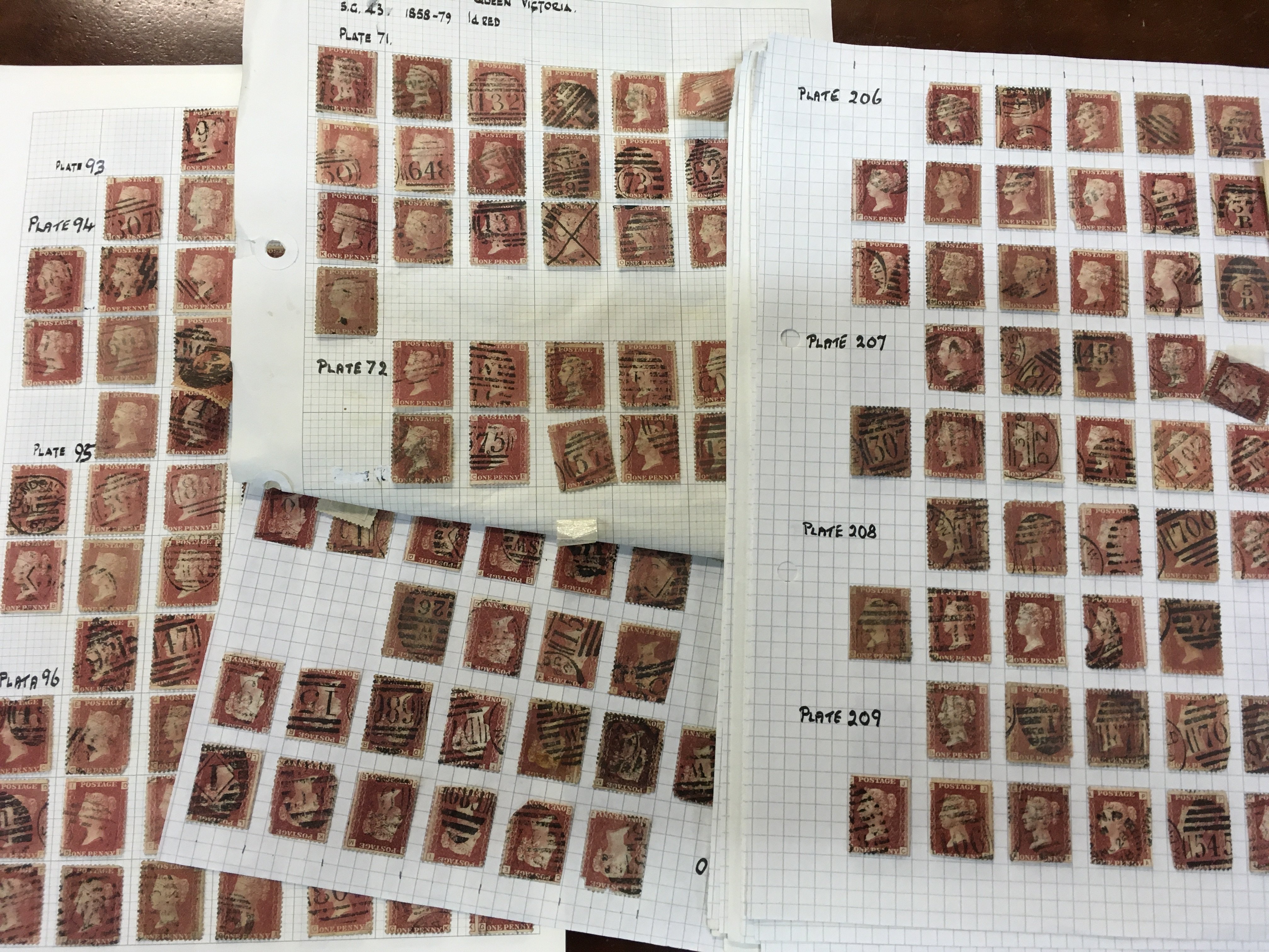 A large collection of penny Reds .