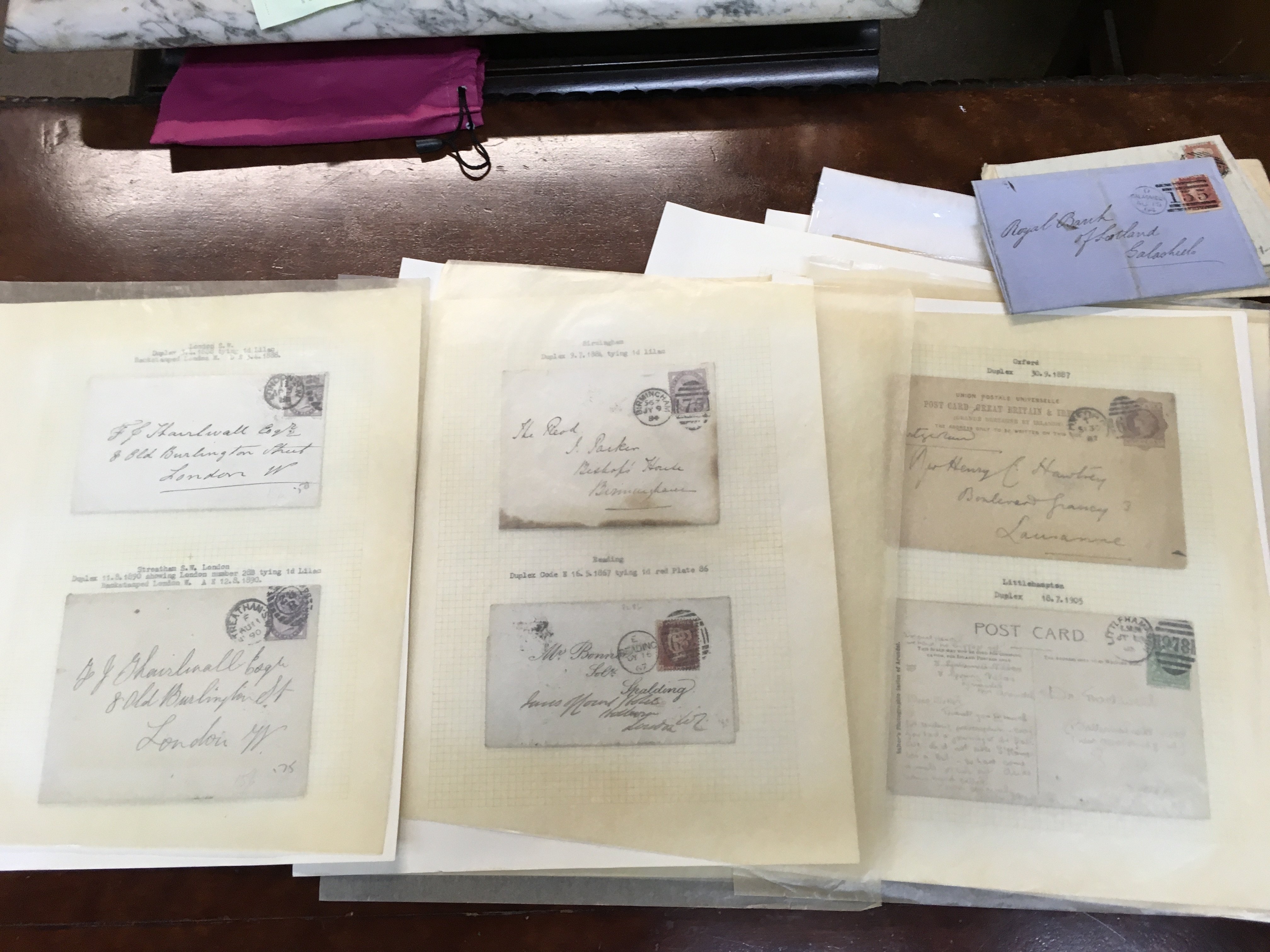 A Collection of postal history.