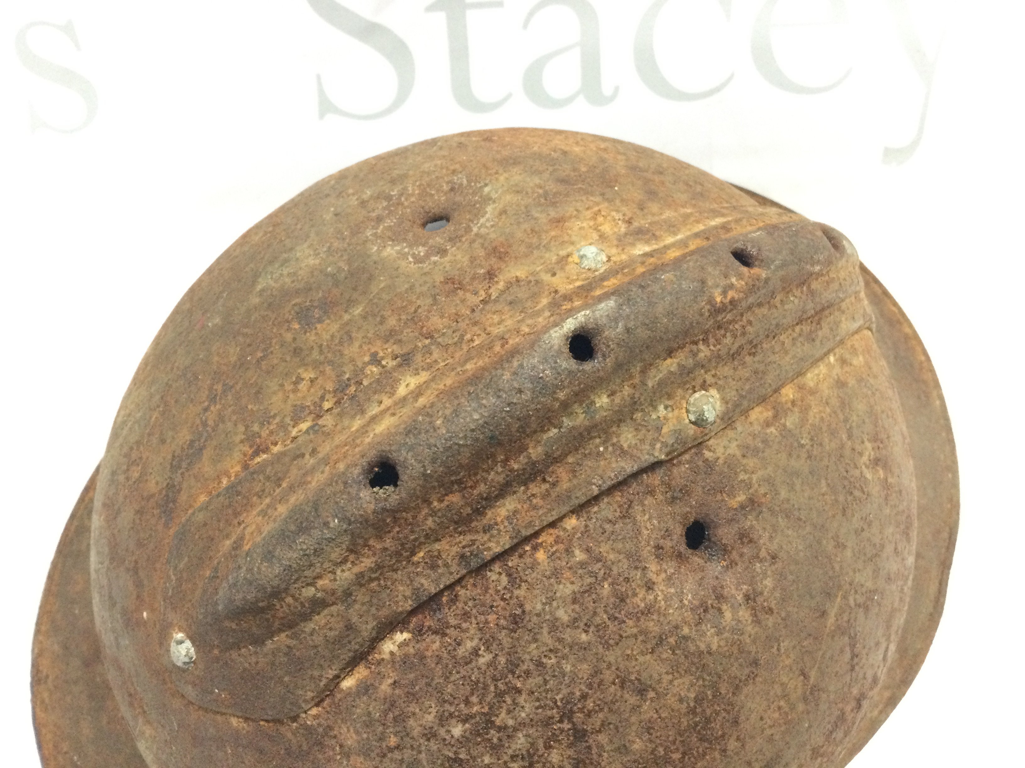 A French WW1 Adrian helmet with no liner. Postage category C. NO RESERVE