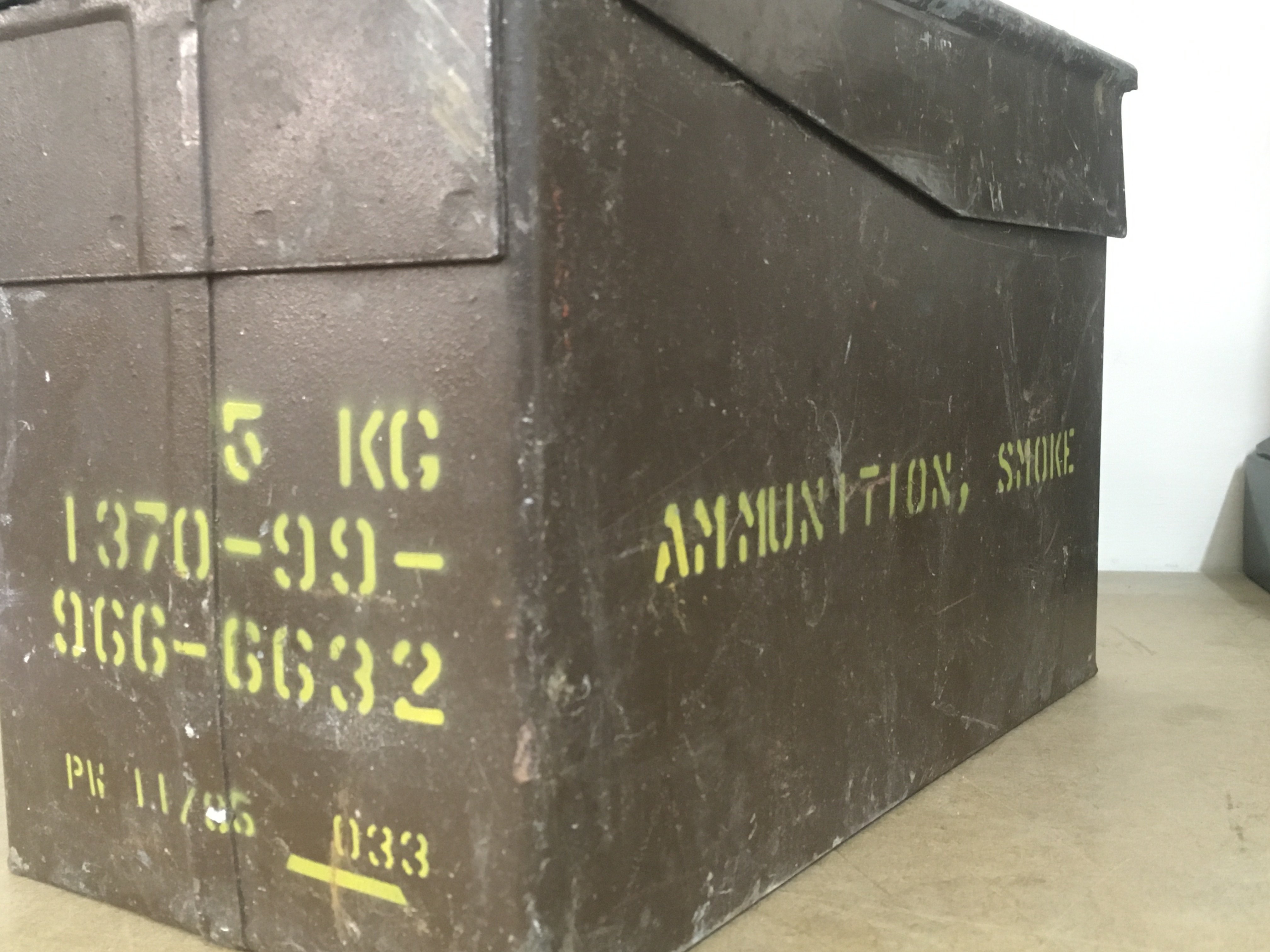 An ammunition box , dimensions 28x15x18cm . Postage category C- NO RESERVE