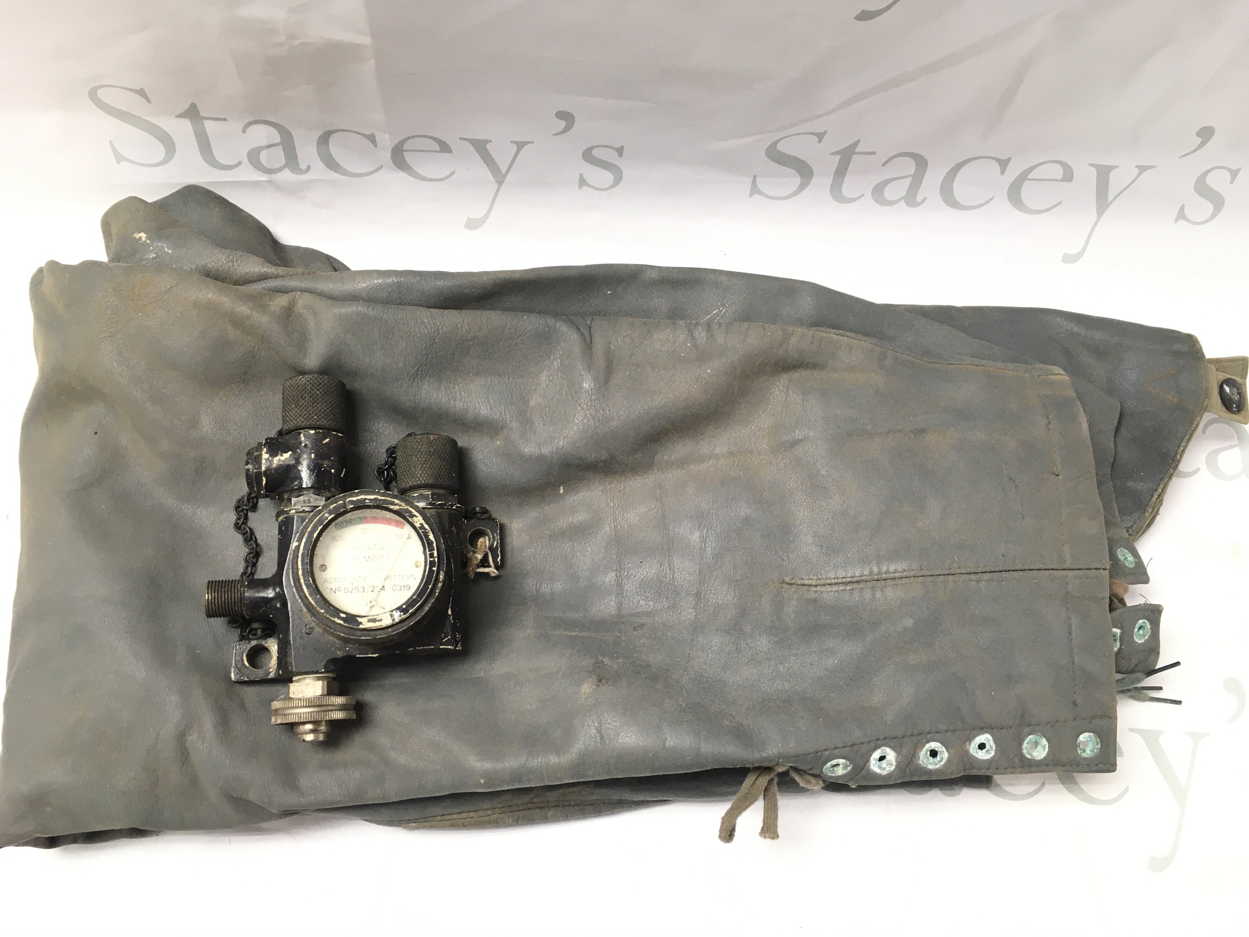 A Pair Of Russian Submariners Trousers (1980s) and a Relative Humidity Gauge. Possibly From A British Submarine.(2).