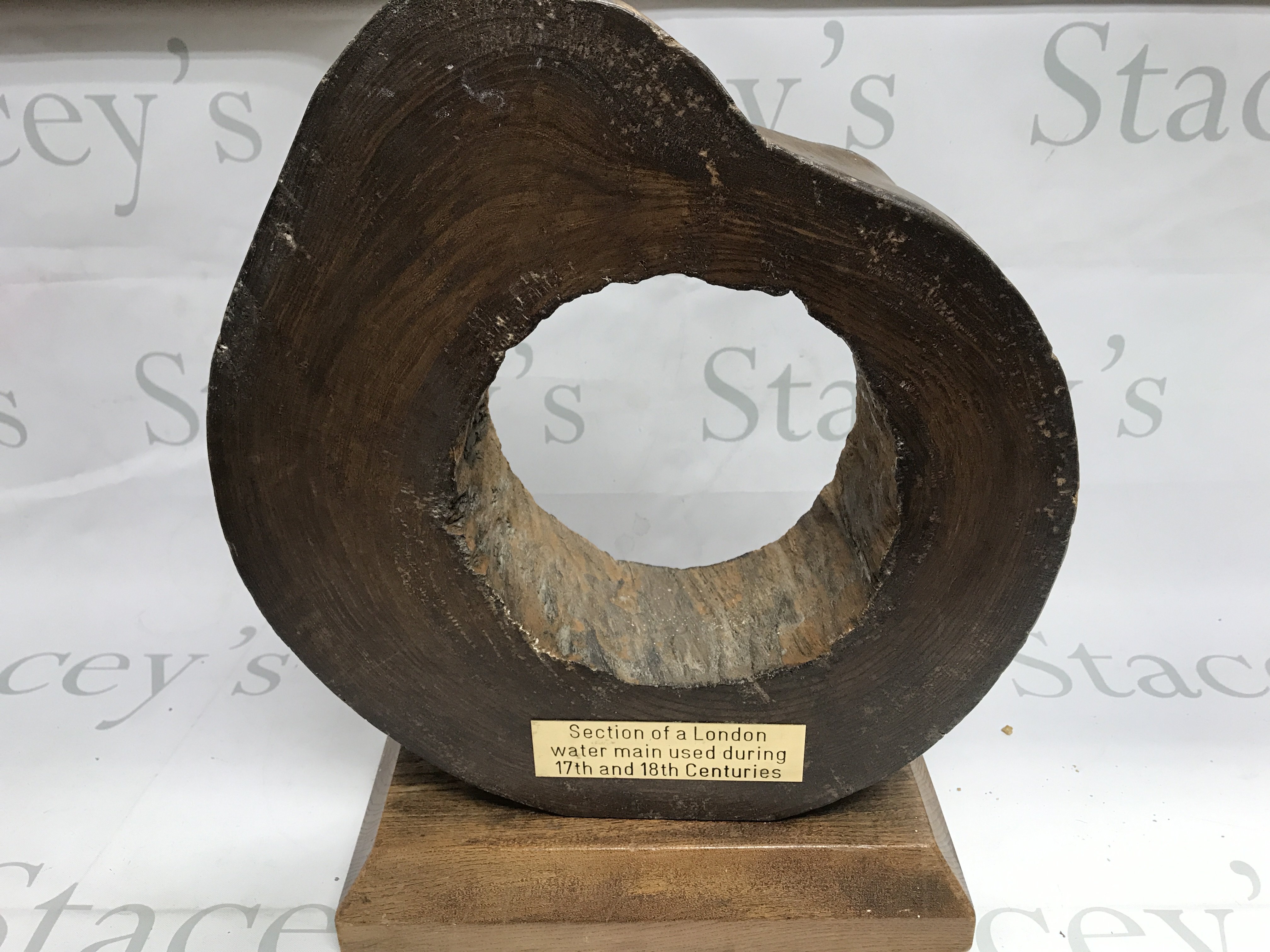 A section of a London water main used during 17th and 18th centuries. Postage C