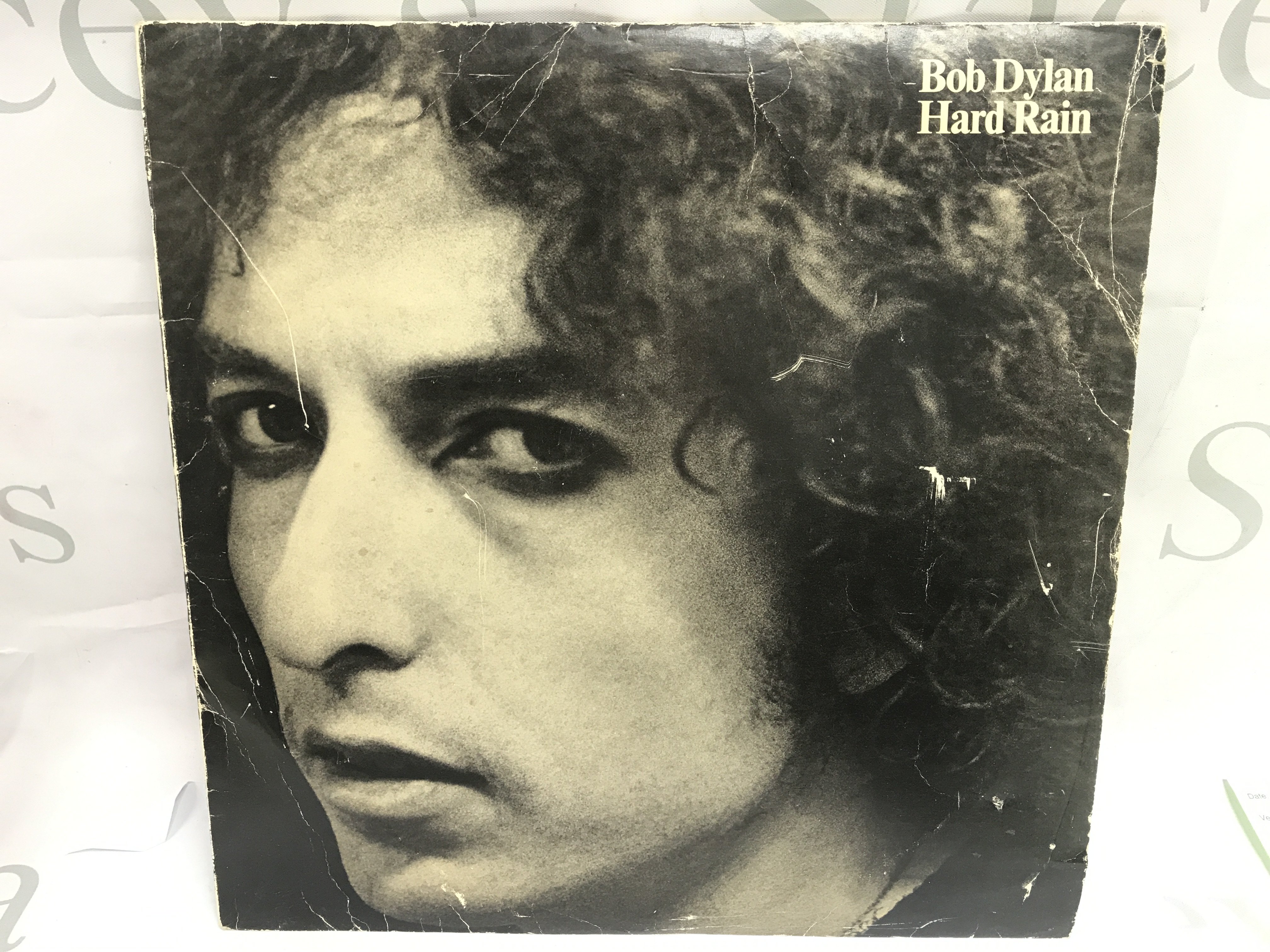 A Bob Dylan Hard Rain vinyl record , 1976 CBS