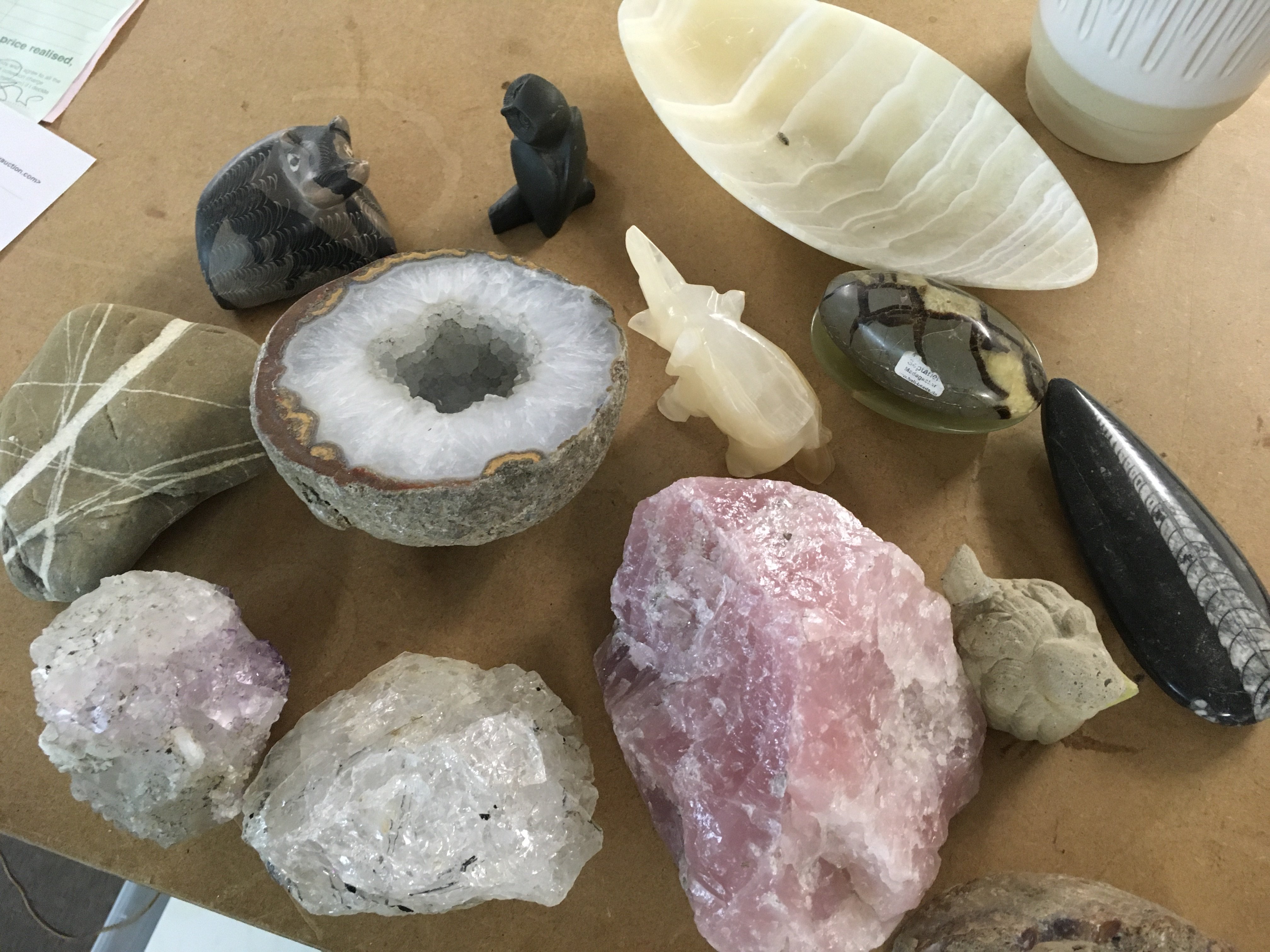 A Collection of various crystals.