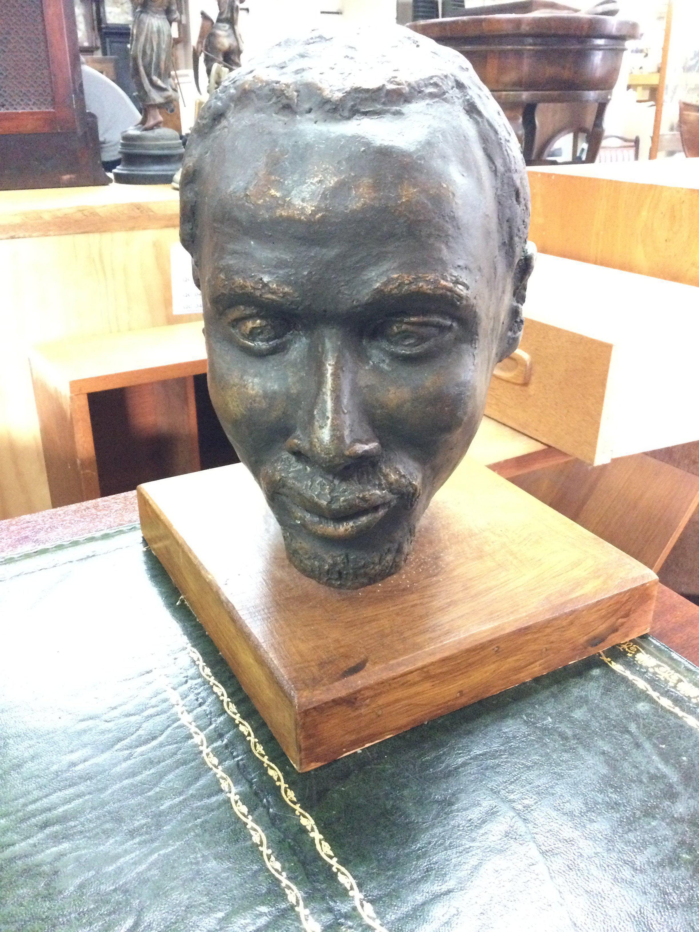 A 20th Century Three Dimensional Male Head Sculpture.