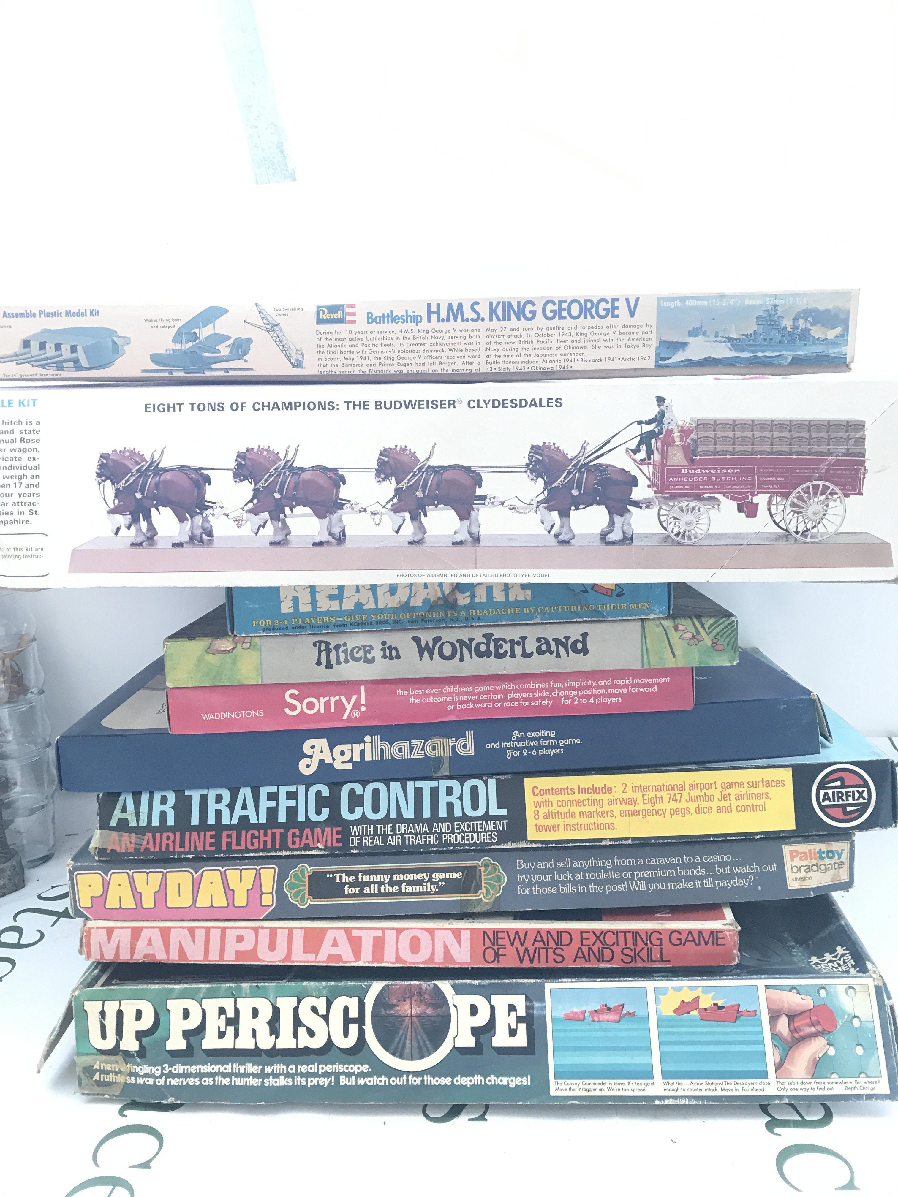 A Collection Of Vintage Board Games And 2 Part Built Model Kits. No Reserve.