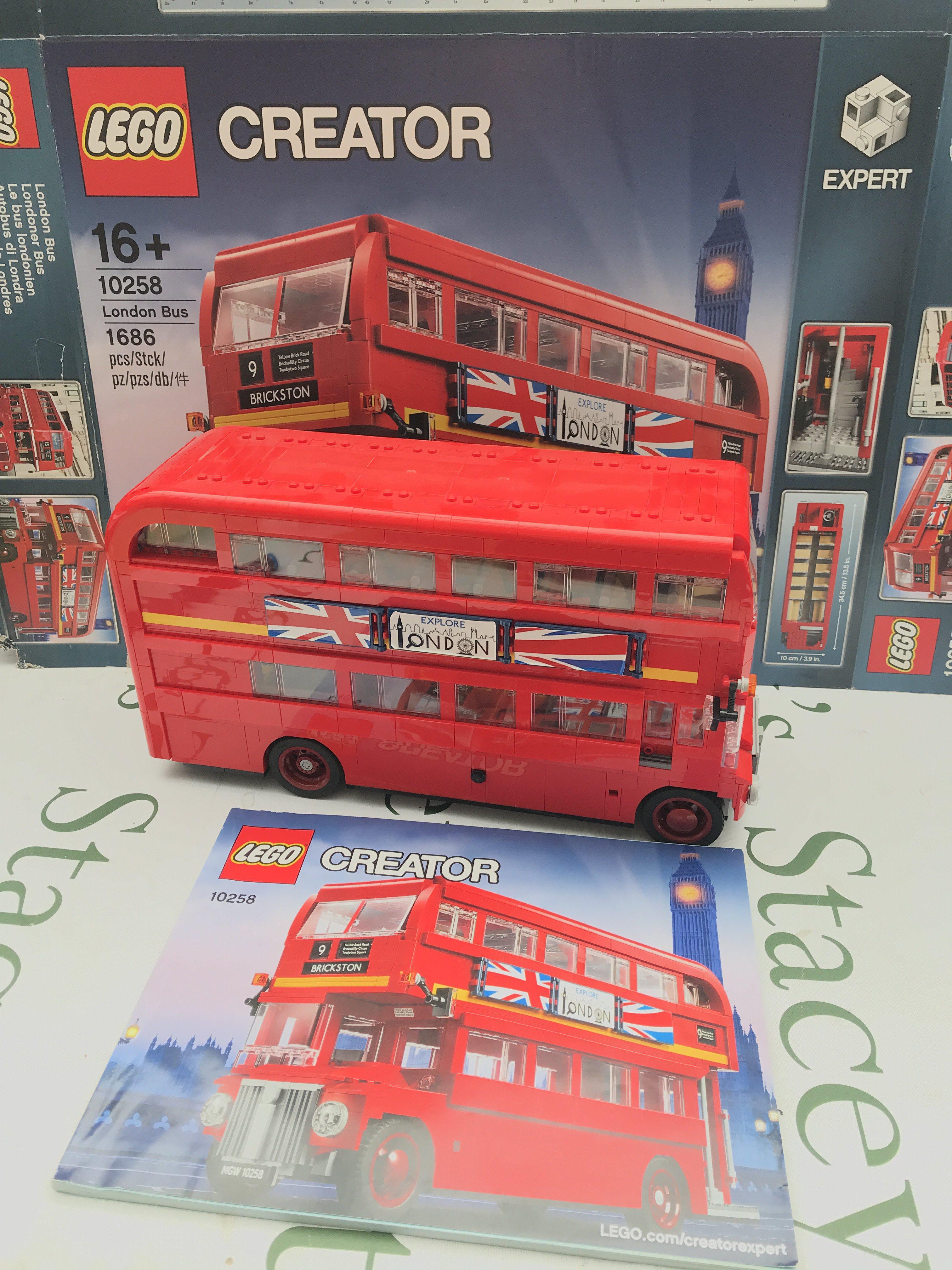 A Lego London Bus #10258 With Box And Manual. Appears To Be Complete. This Lost Cannot Be Posted In House. (2).