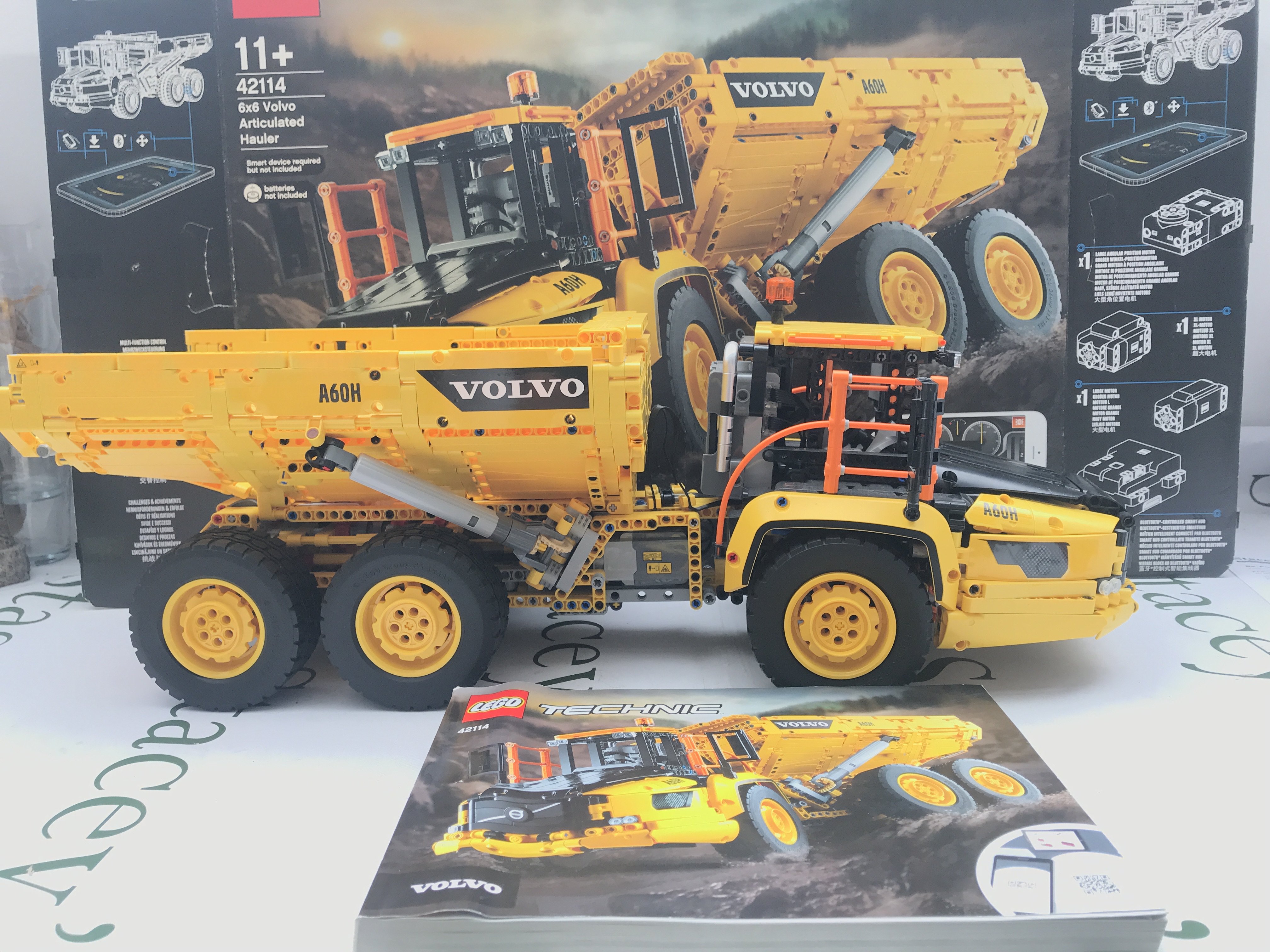 A Lego 6X6 Volvo Articulated Hauler #42114 With Box And Manual. Appears To Be Complete. This Lot Cannot Be Posted In House.(2).