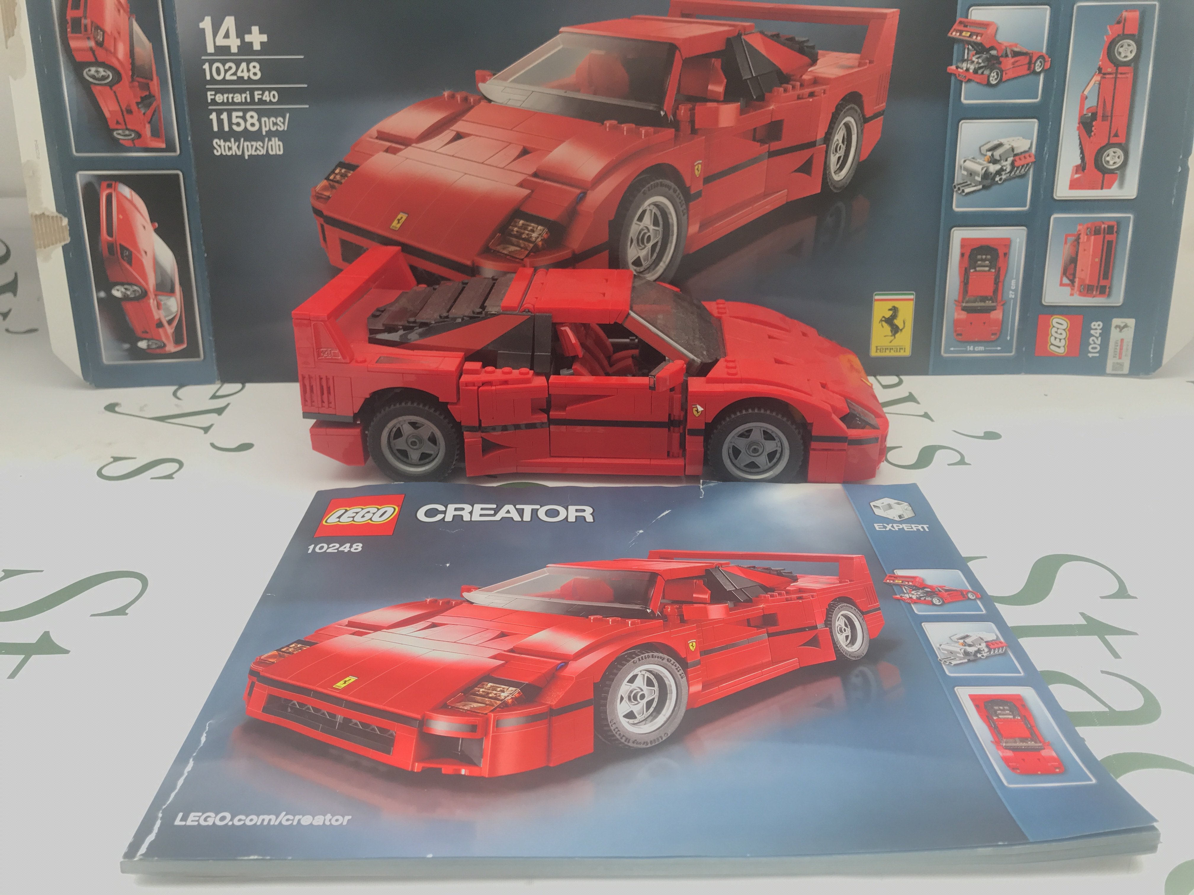 A Lego Ferrari #10248 With Box And Manual. Appears to Be Complete.