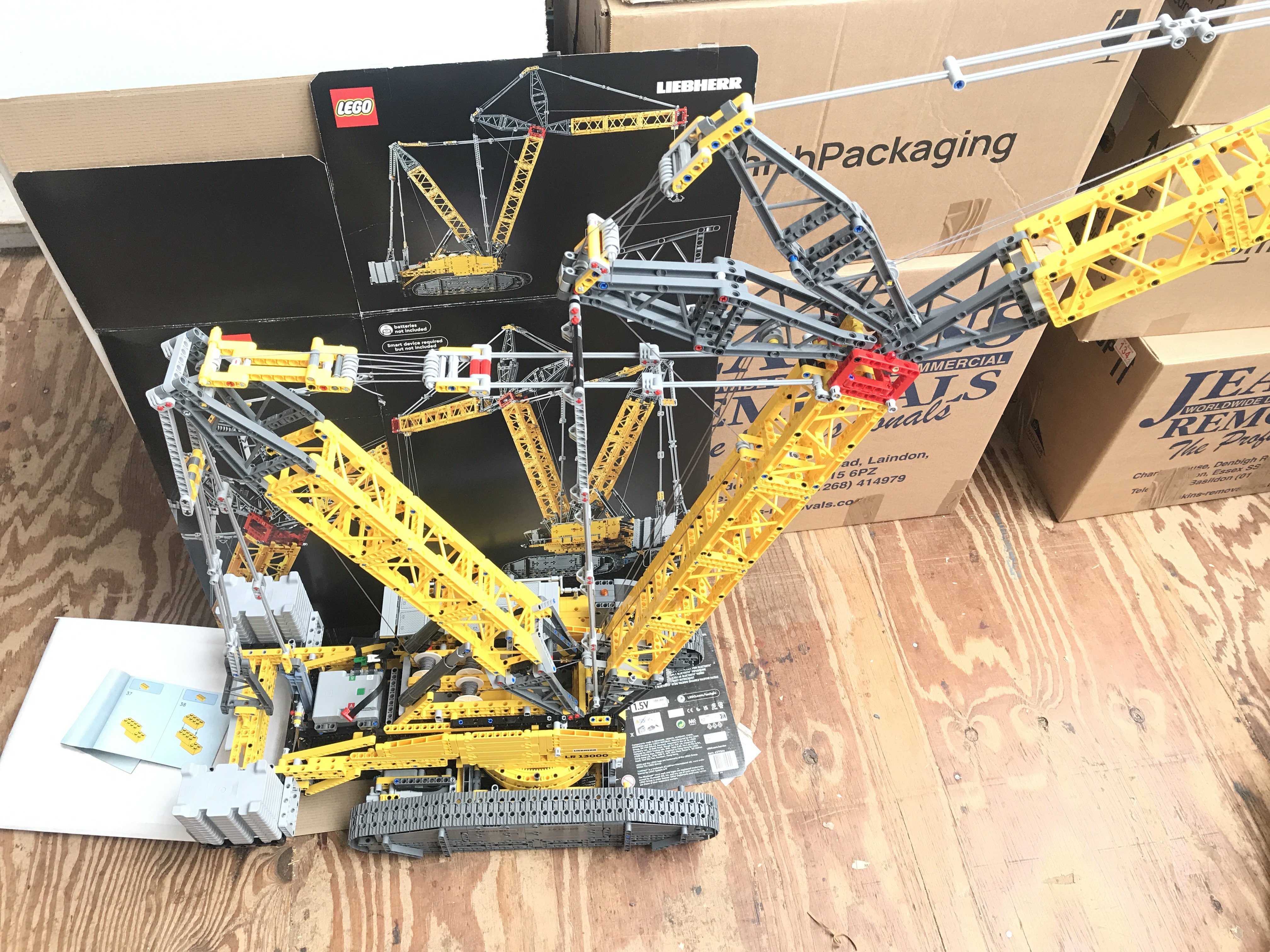 A Lego liebherr Crawler Crane LR 13000 #42146. With Box And Manual. This Lot Cannot Be Posted In House.(2).
