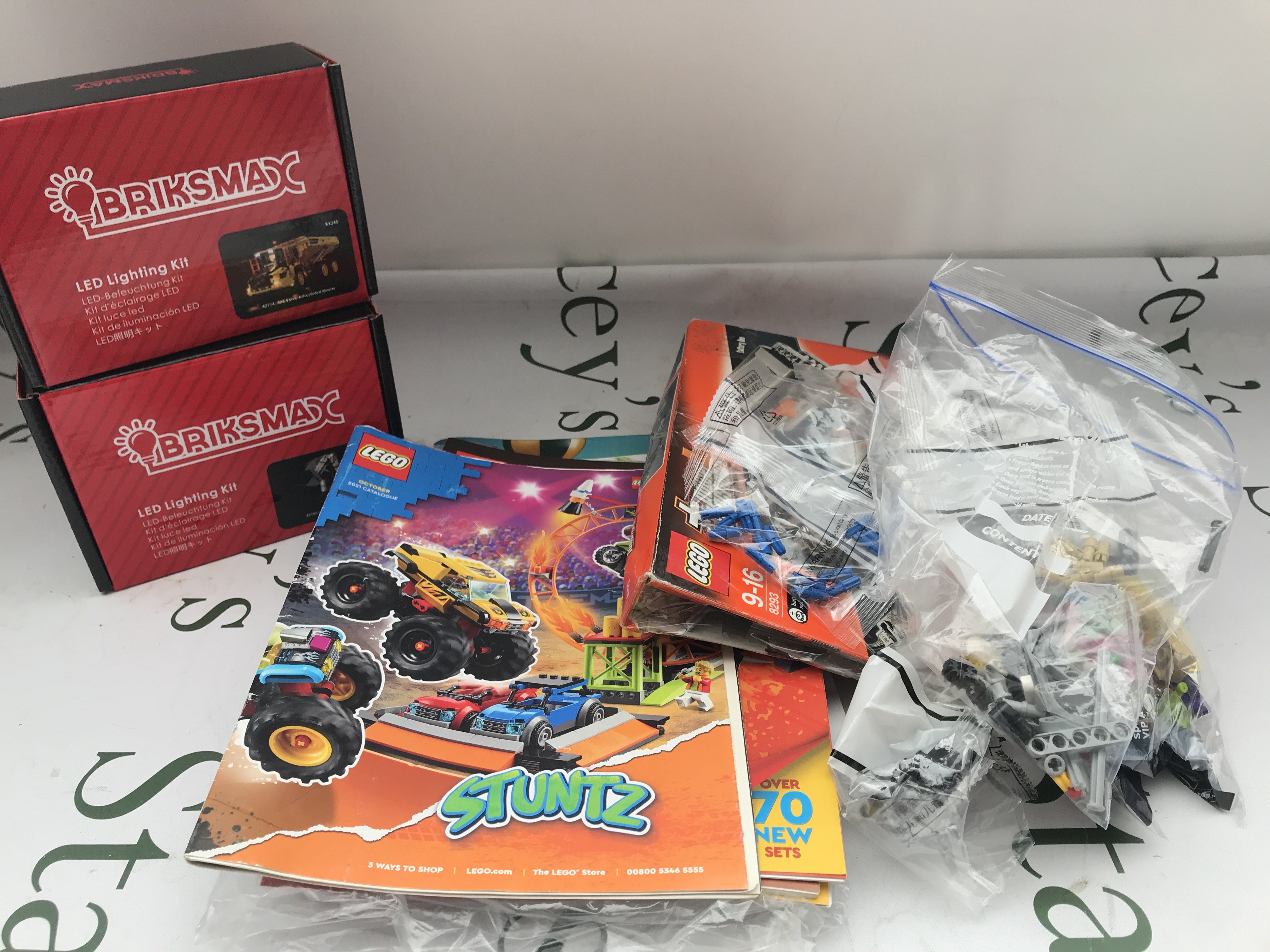 A Small Collection Of Lego Catalogs Parts And 1 Complete Bricksmax Led Kit. No Reserve.
