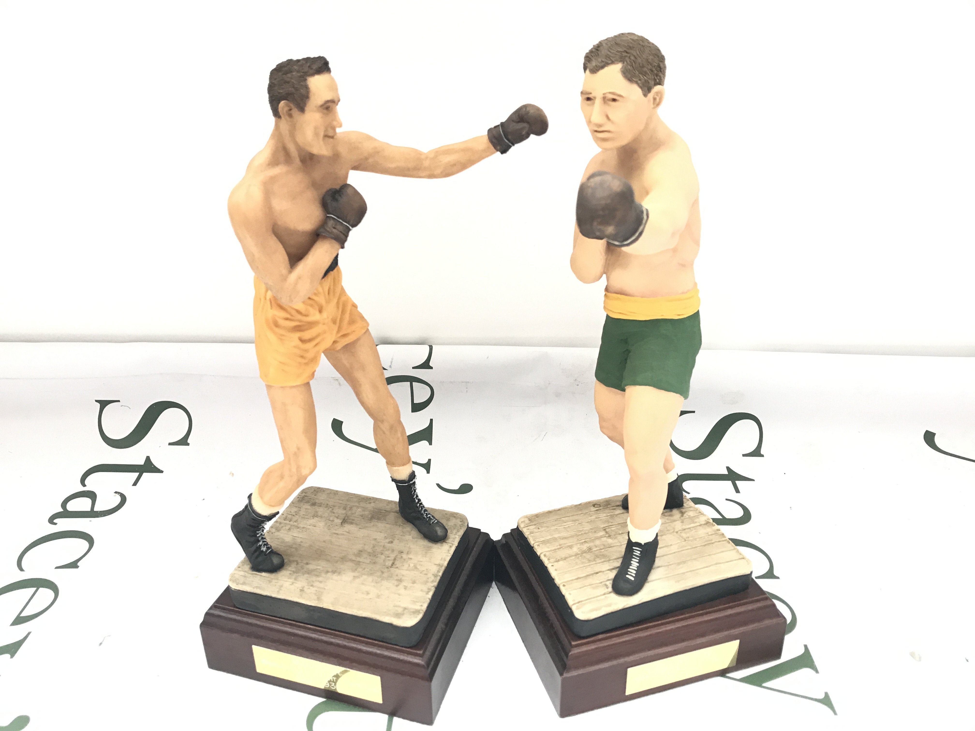 2 Endurance Art Of Sport Boxing Figures. Jess Williams And Max Baer.