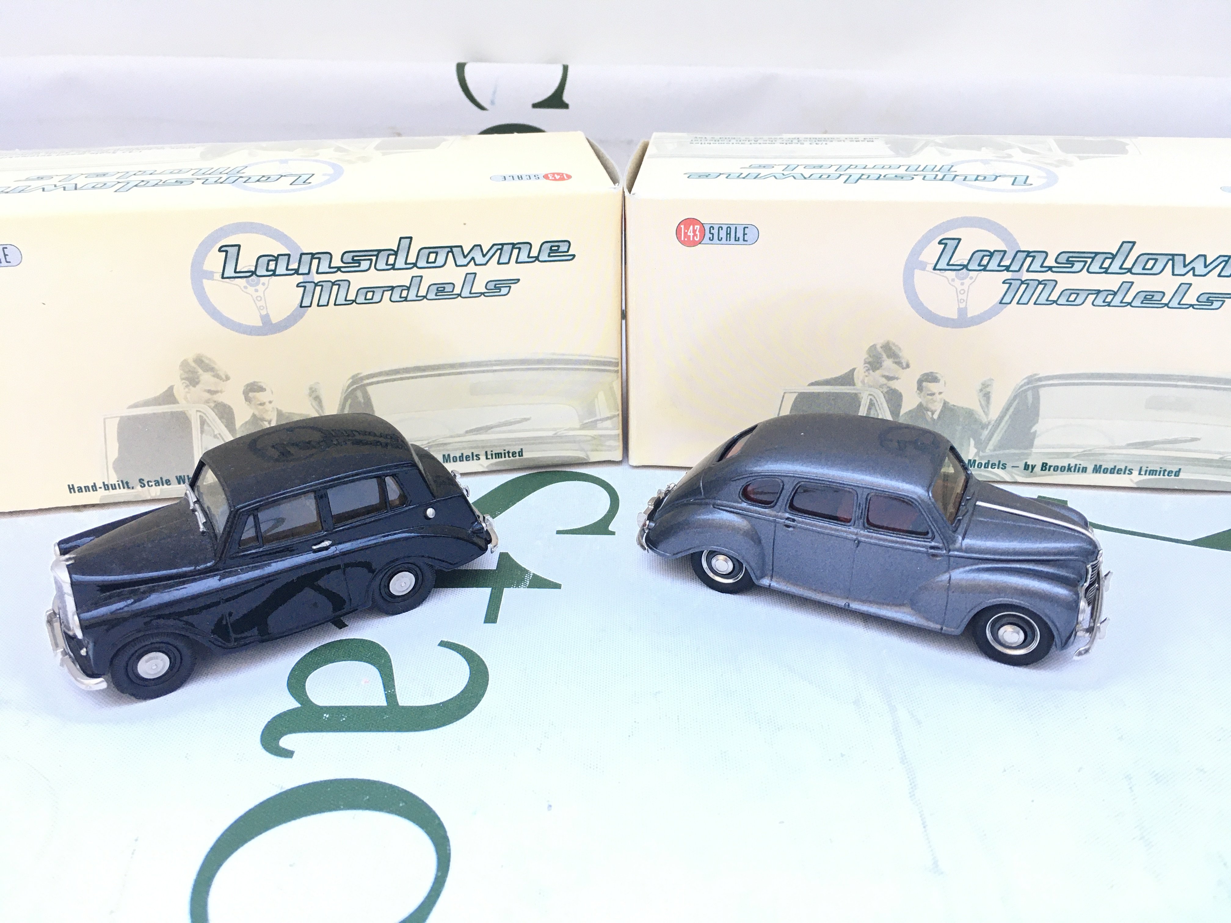 2 X Boxed Lansdowne Models 1/43 Scale. A 1951 Triumph Mayflower #LDM.49 And. 1953 Jewett Javelin Deluxe #LDM.26.