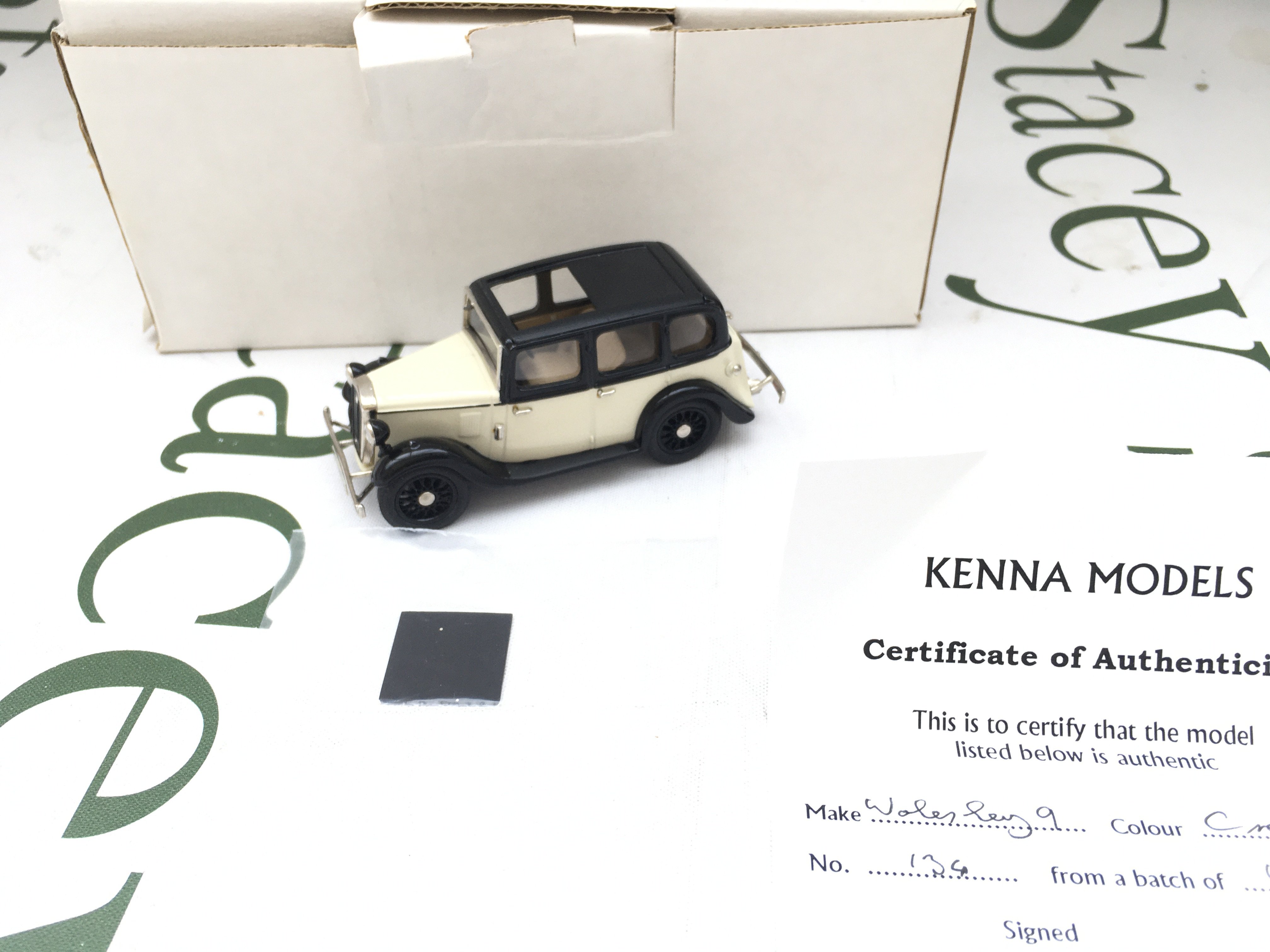 A Boxed Kenna Models Wolesley 9 1/43 Scale. A/F.