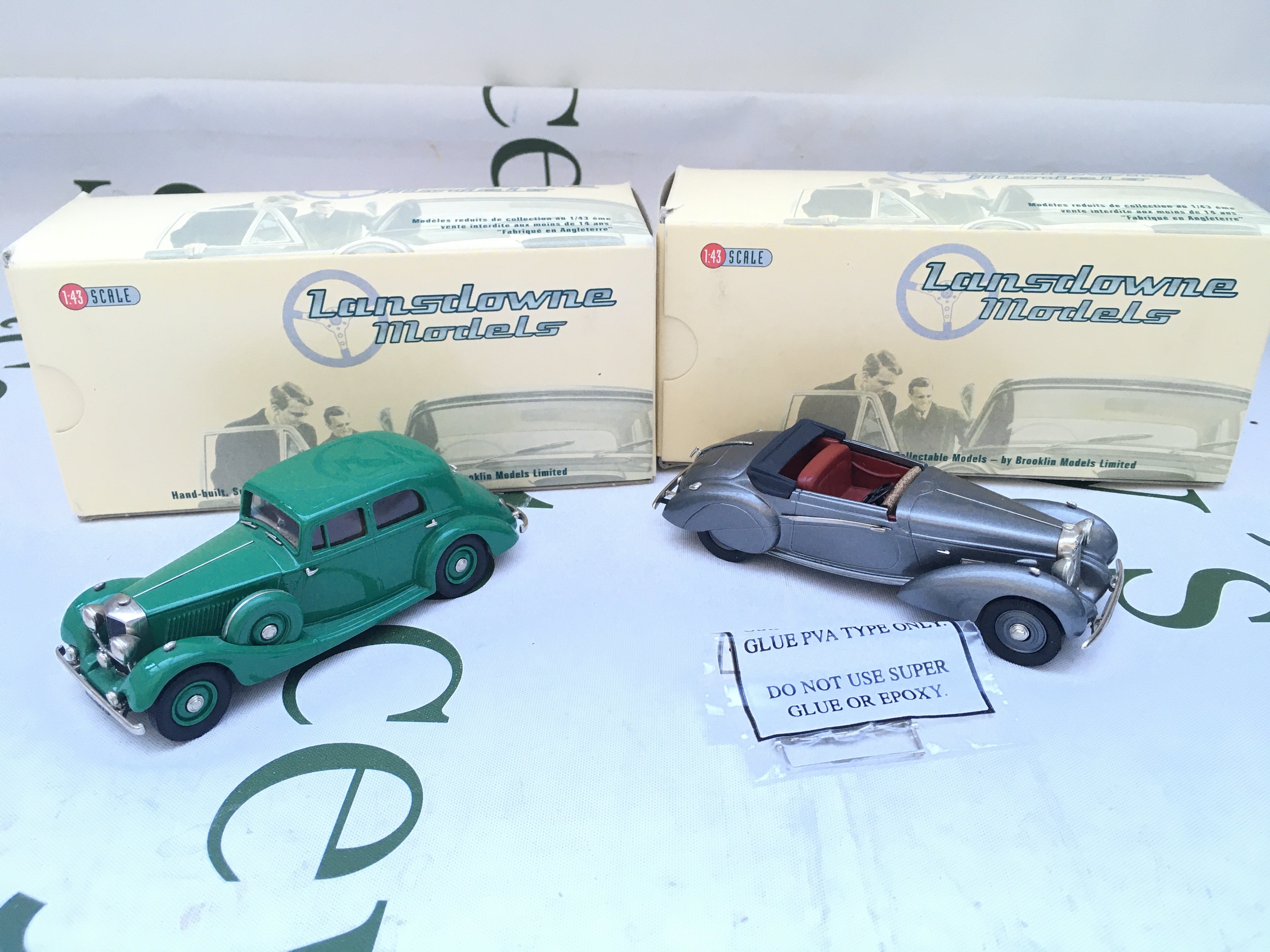 2 X Boxed Lansdowne Models 1/43 Scale. A 1936 Railton Cobham Saloon #LDM.79 And A 1939 Lagonda V12 Rapide Drophead Coupe #LDM.78.