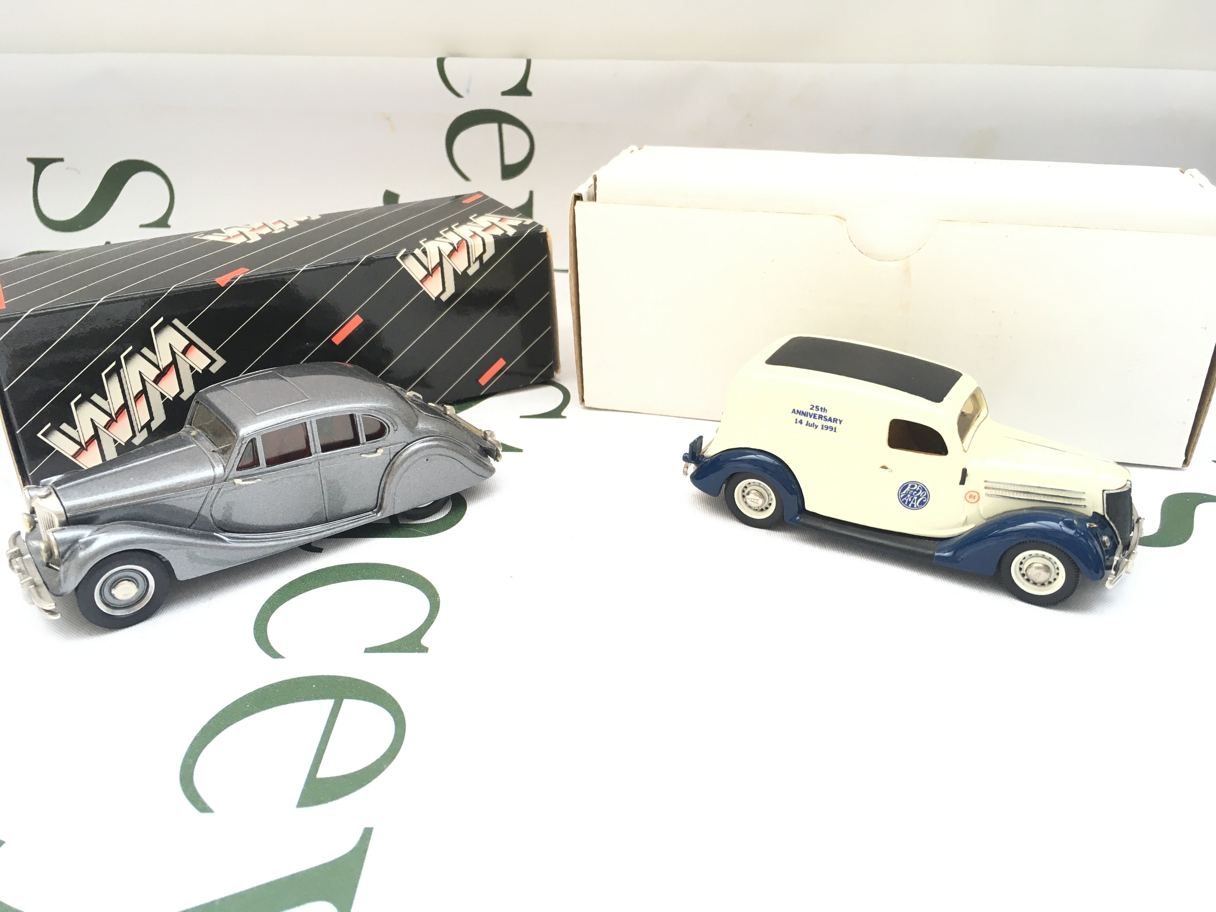 A Boxed Western Models 1949 Jaguar MKV Jaguar Saloon 1/43 scale And A Mini Marque Ford Sedan Delivery 1936 A/F.