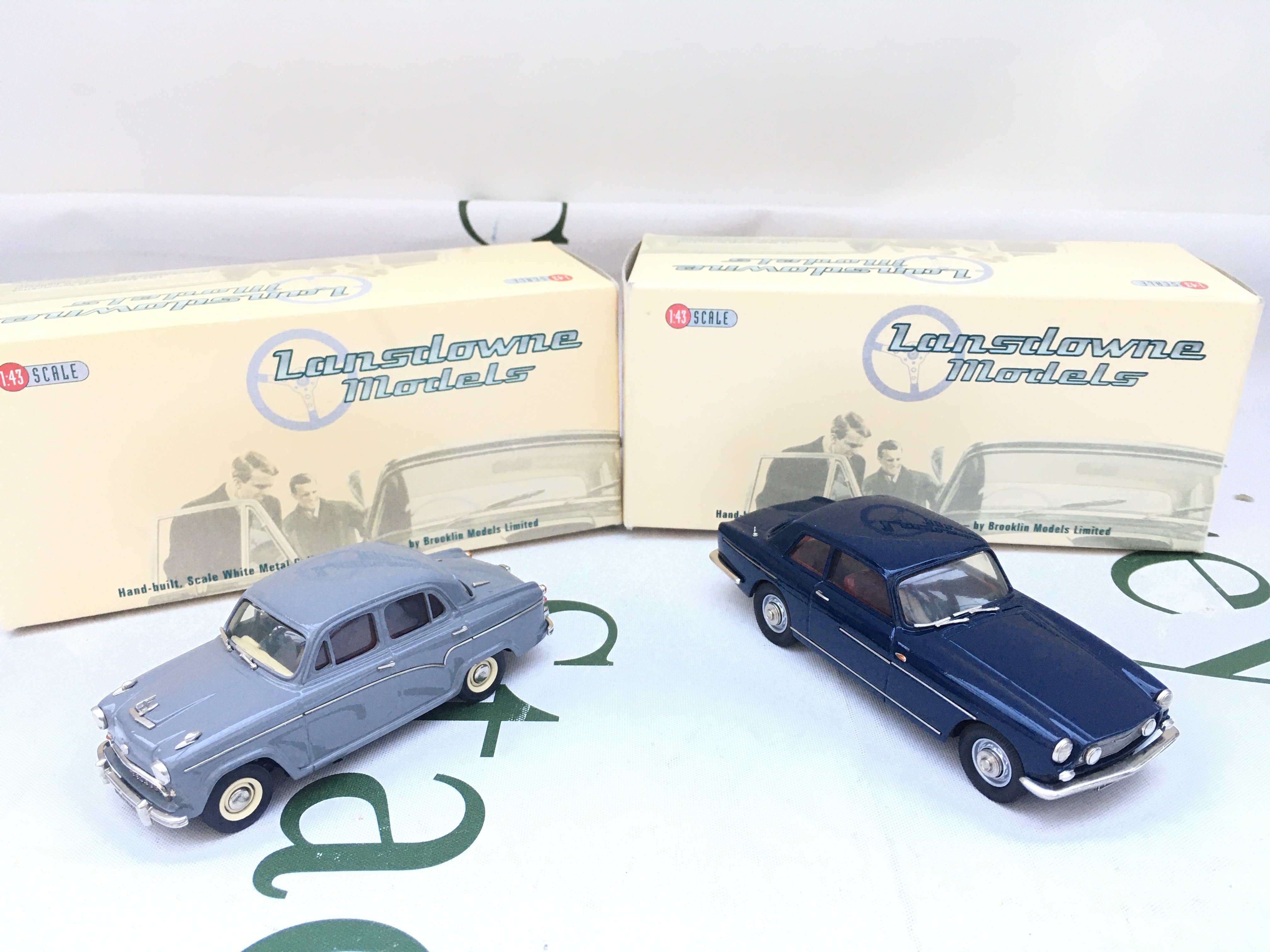 2 X Boxed Lansdowne Models 1/43 Scale? A 1957 Austin A55 Cambridge MKI #LDM.82 And A 1972 Bristol 412 Series II #LDM.80.