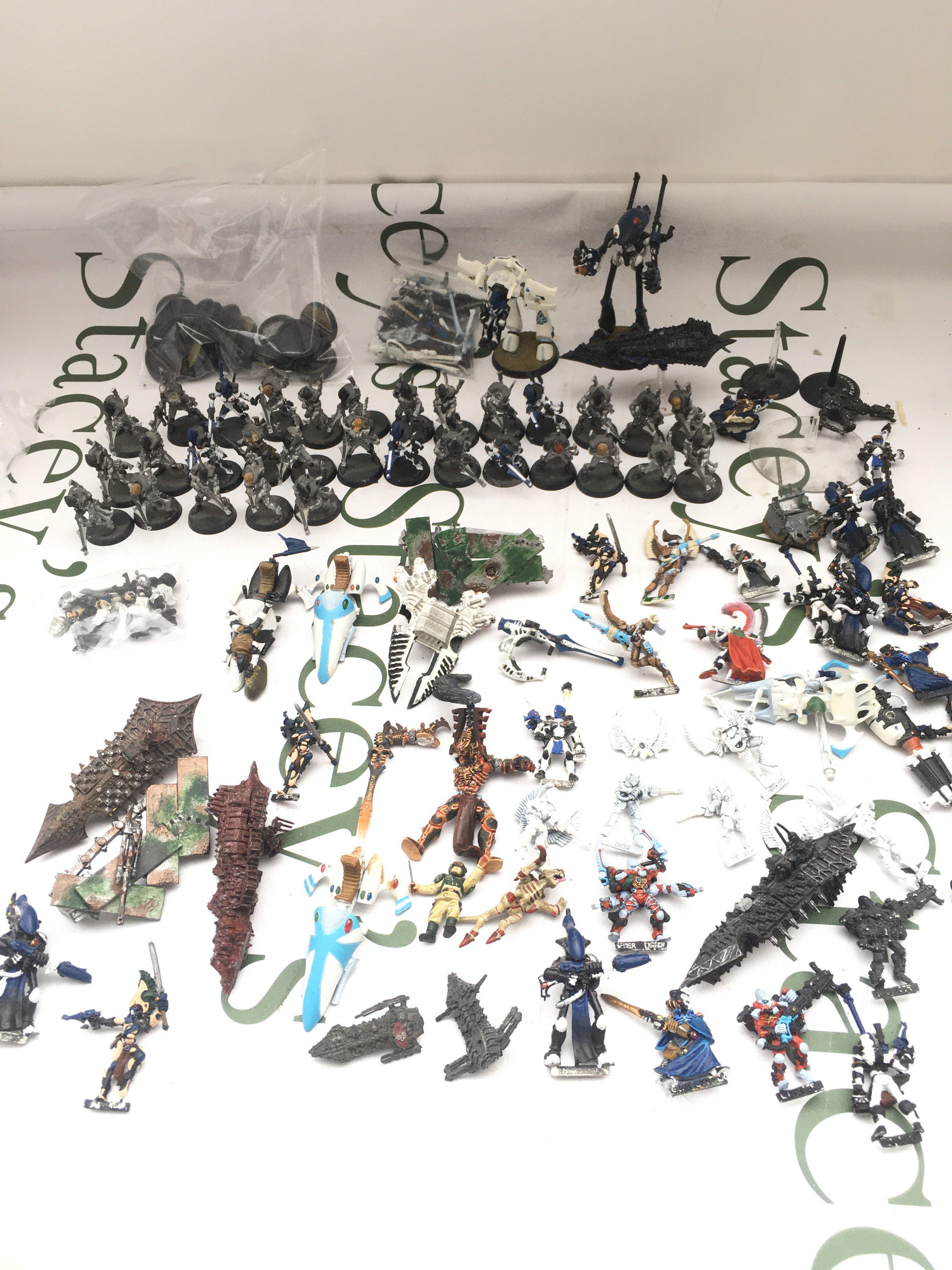 A Box Containing Plastic And Metal War Hammer Figures. No Reserve.